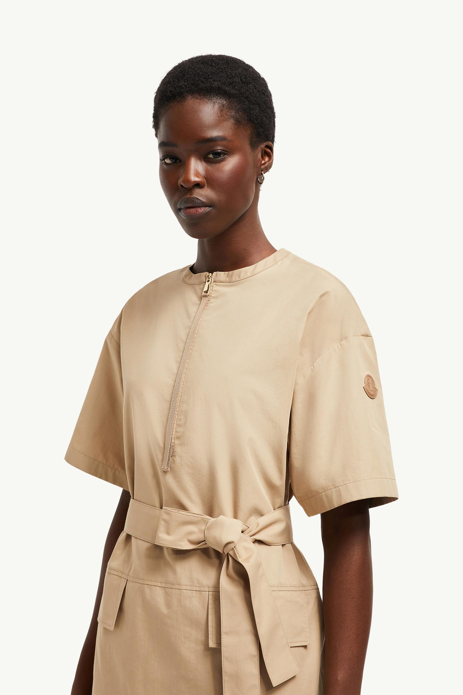 Belted Mini Dress Women Beige Moncler 1