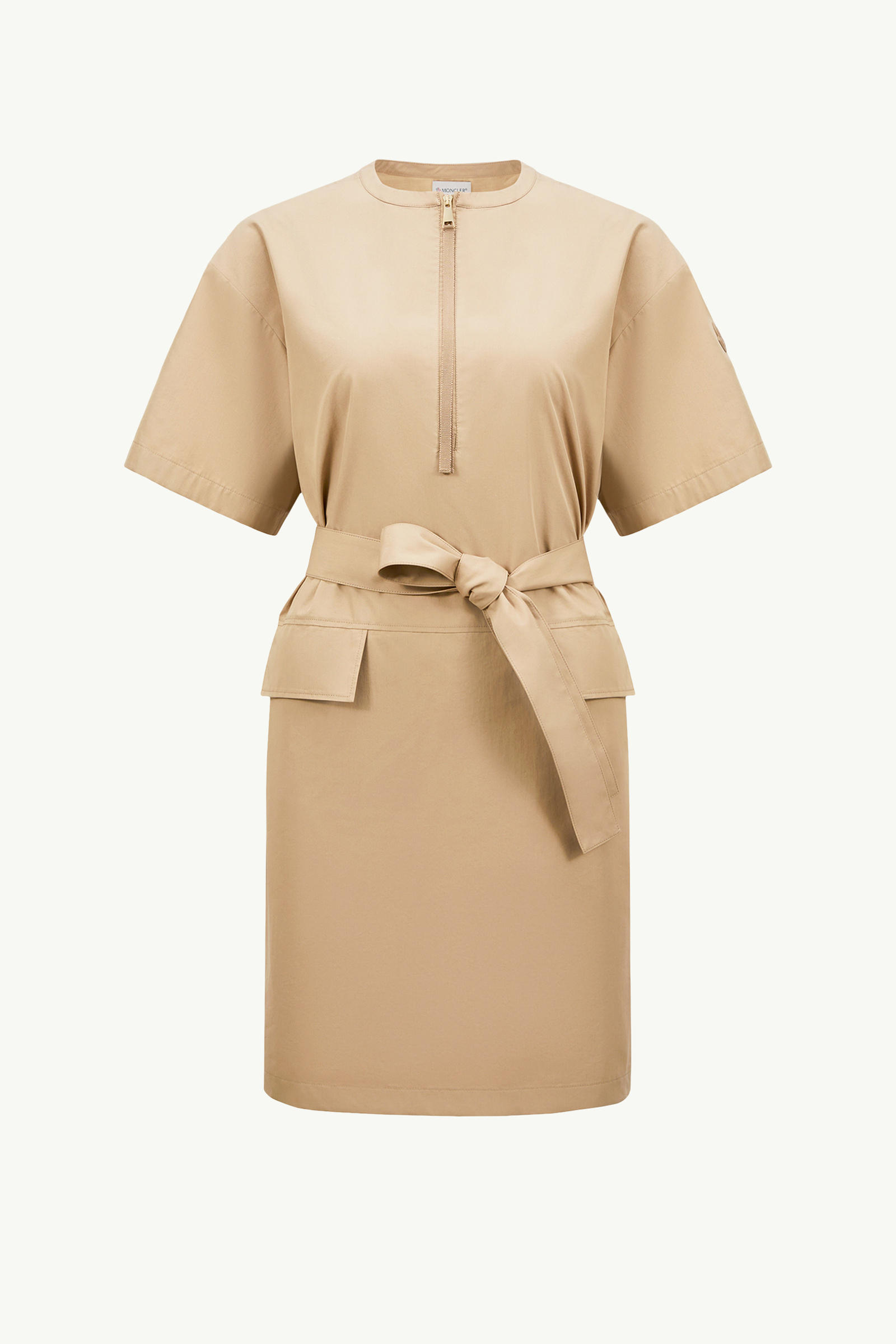 Belted Mini Dress Women Beige Moncler 2
