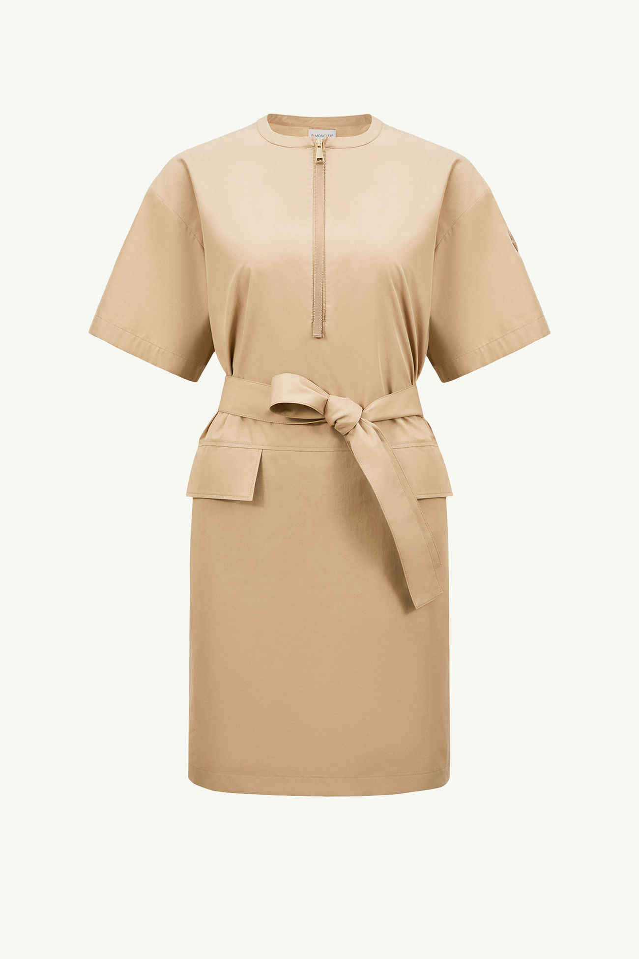 Mini-Kleid mit Gürtel Damen Beige Moncler 2