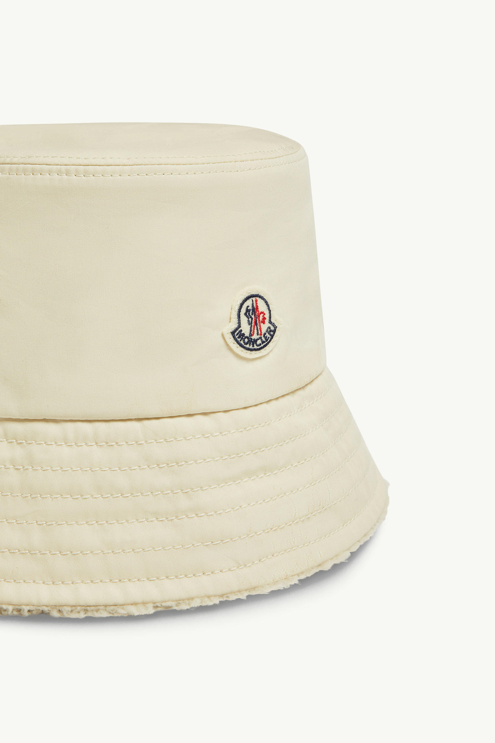 Reversible Cotton & Teddy Bucket Hat Women White Moncler 2