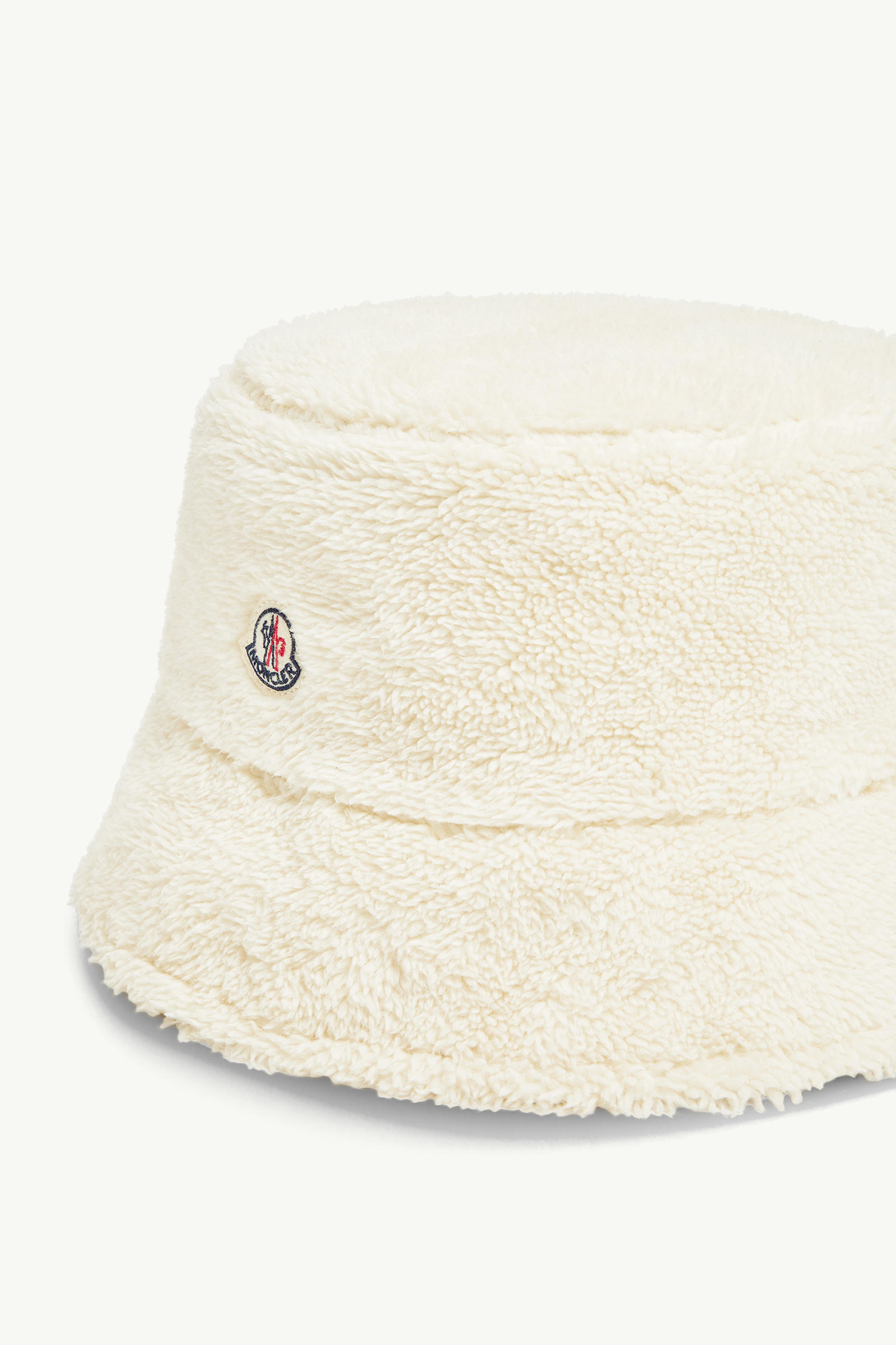 Reversible Cotton & Teddy Bucket Hat Women White Moncler 4