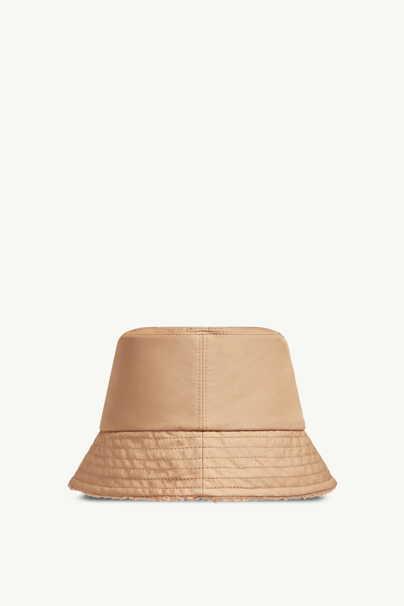 Camel Beige Reversible Cotton & Teddy Bucket Hat - Hats Camel Beige Reversible Cotton & Teddy Bucket Hat - Hats
