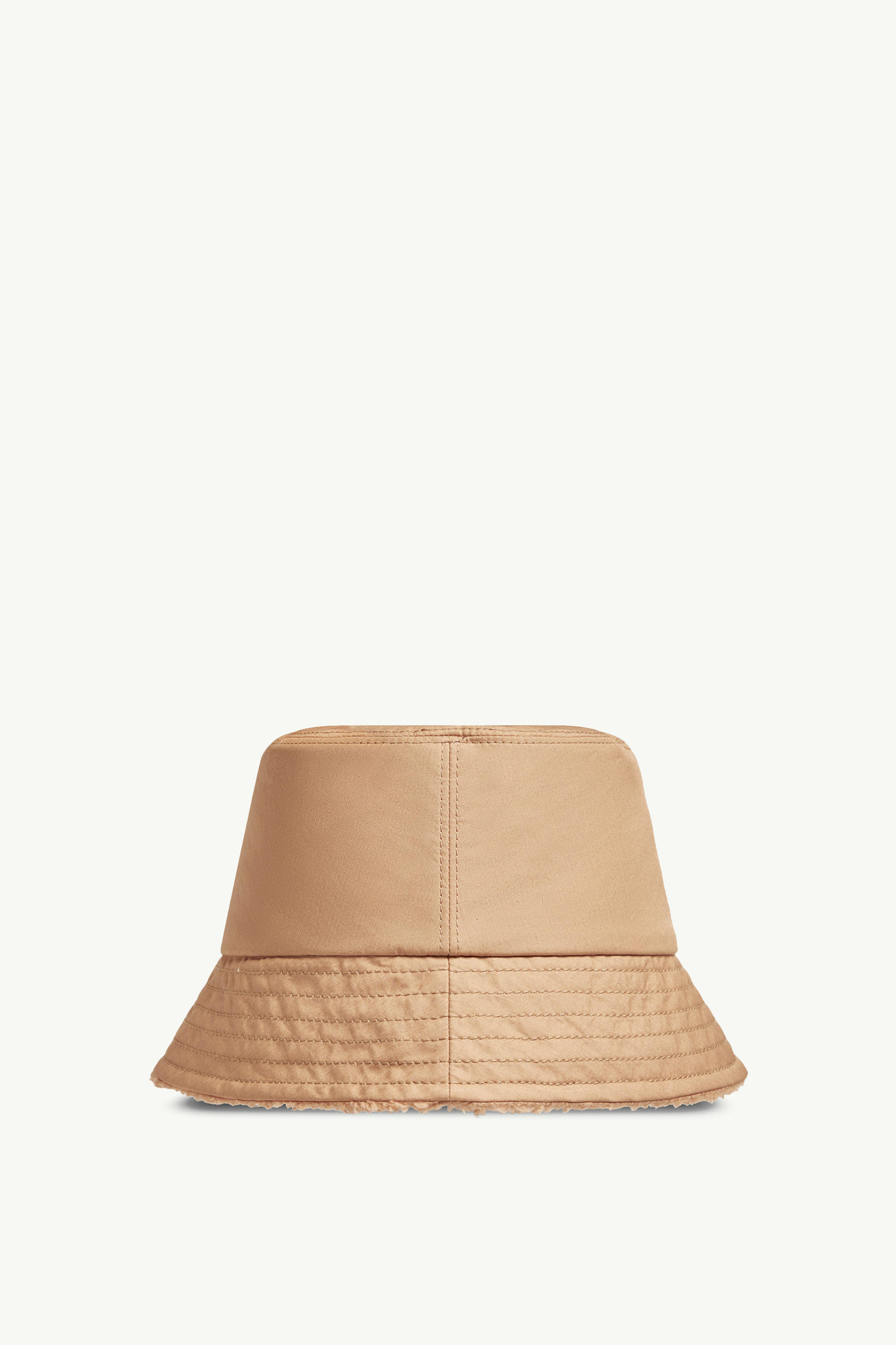 Reversible Cotton & Teddy Bucket Hat Women Camel Beige Moncler 3
