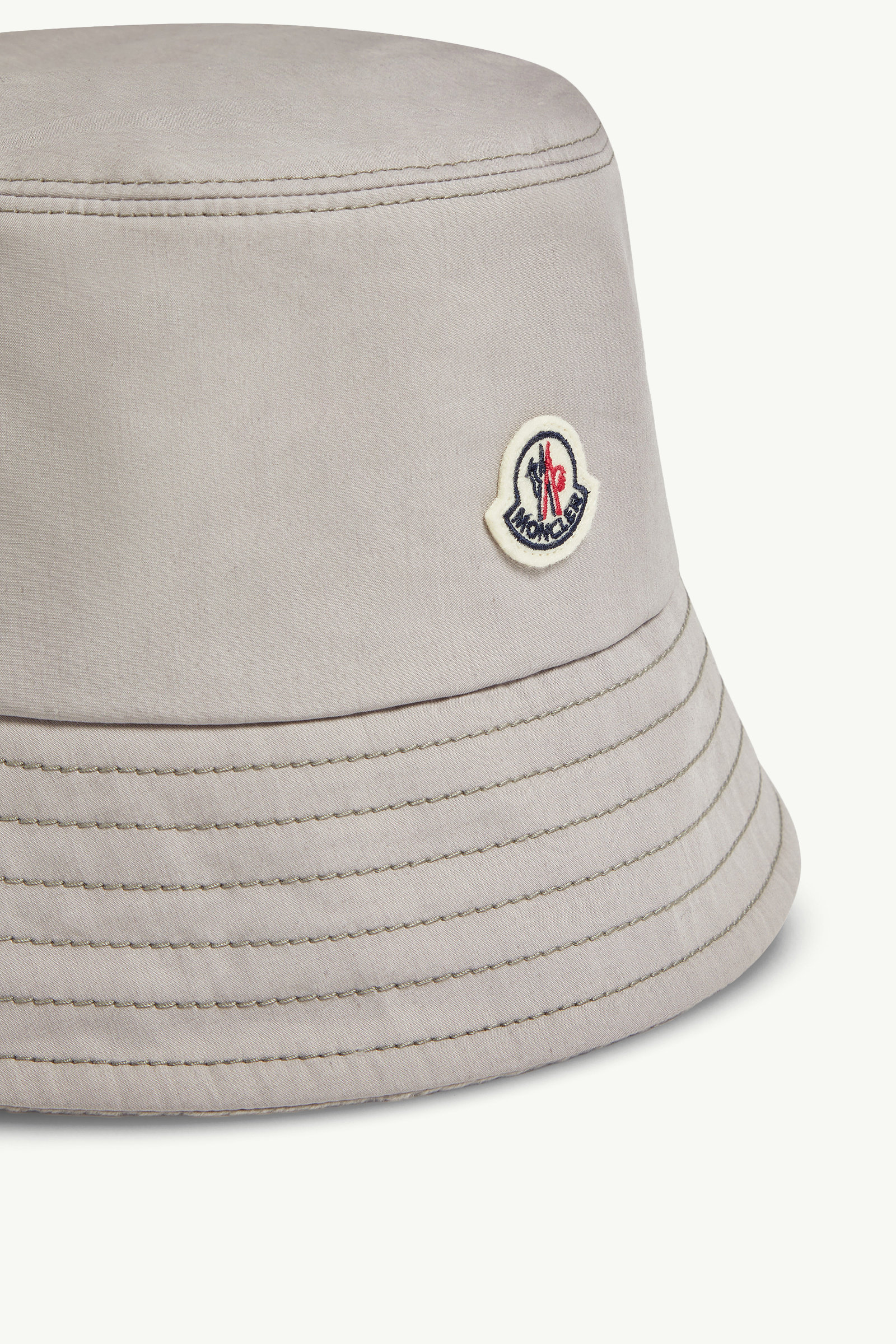 Reversible Cotton & Teddy Bucket Hat Women Gray Moncler 2