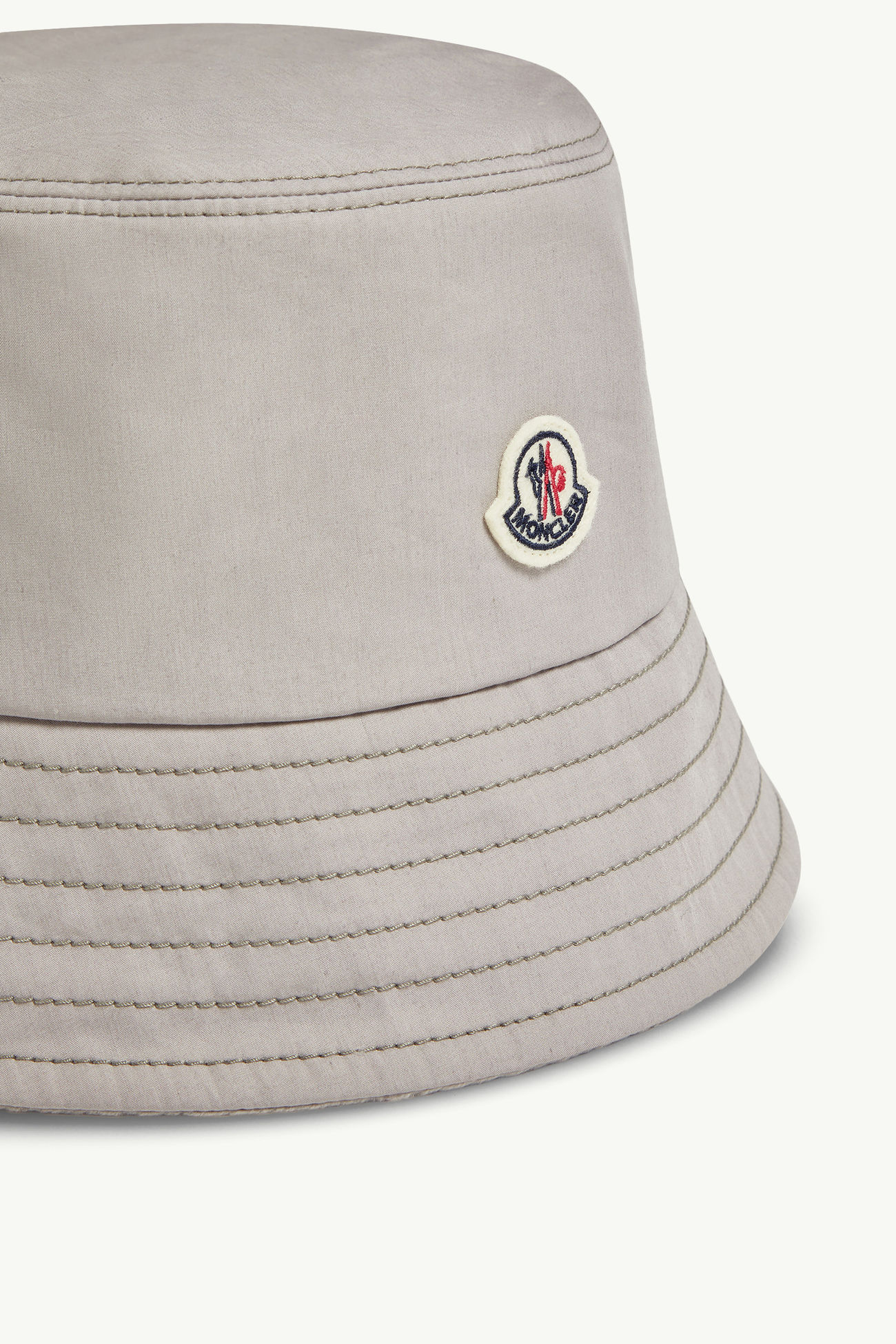 Wendbarer Fischerhut aus Teddystoff und Baumwolle Damen Grau Moncler 2