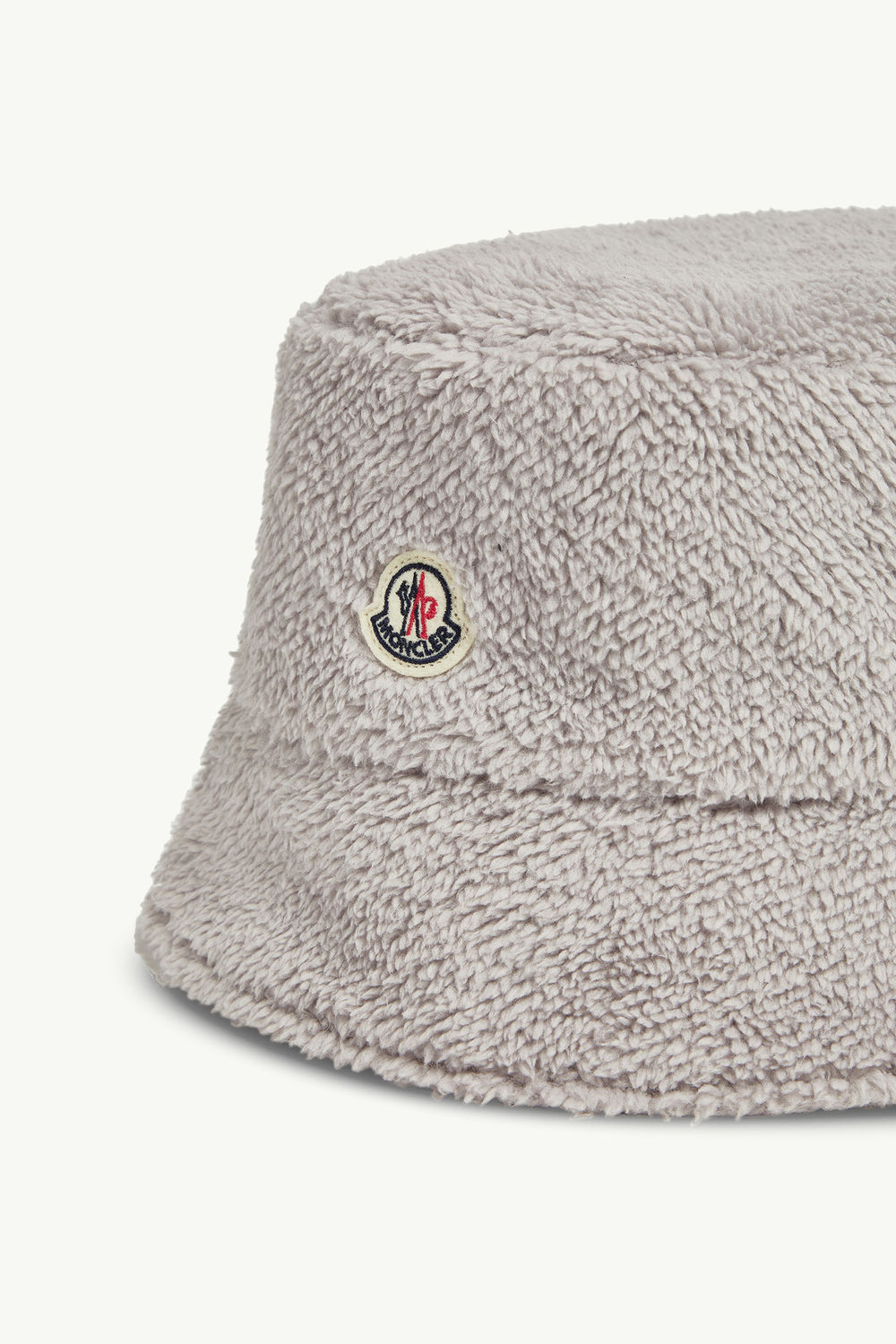 Reversible Cotton & Teddy Bucket Hat Women Gray Moncler 4