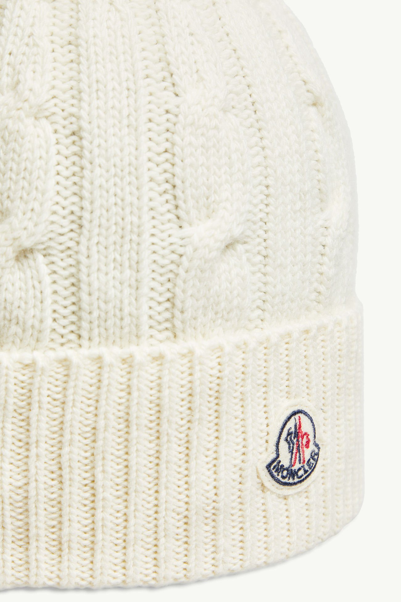 Gorro de lana y cachemira con pompón de material sintético Mujer Blanco Moncler 2