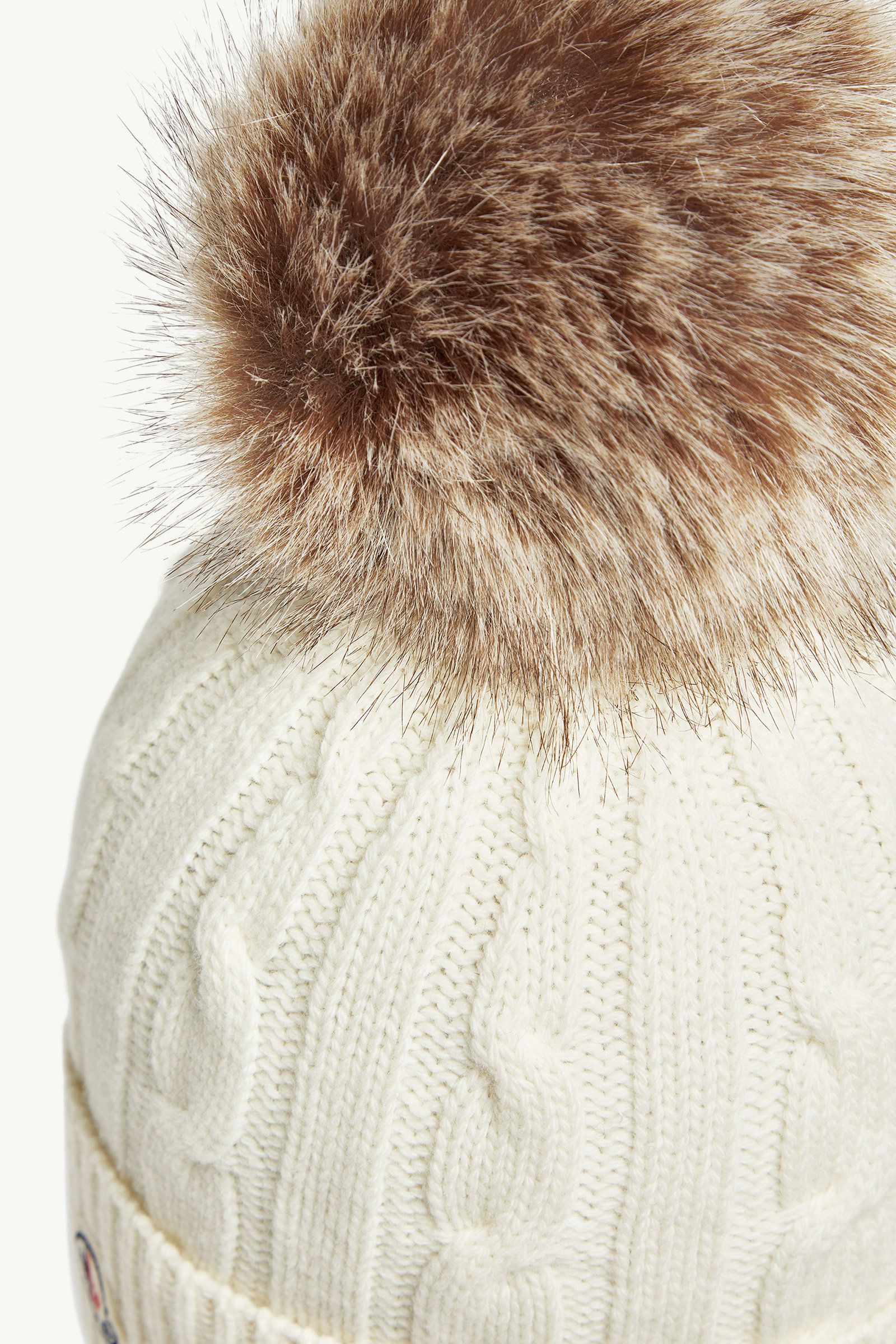 Wool & Cashmere Beanie with Pom Pom Women White Moncler 4