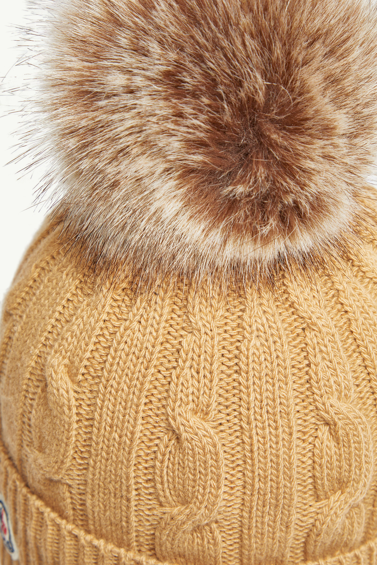 Wool & Cashmere Beanie with Pom Pom Women Beige Moncler 4