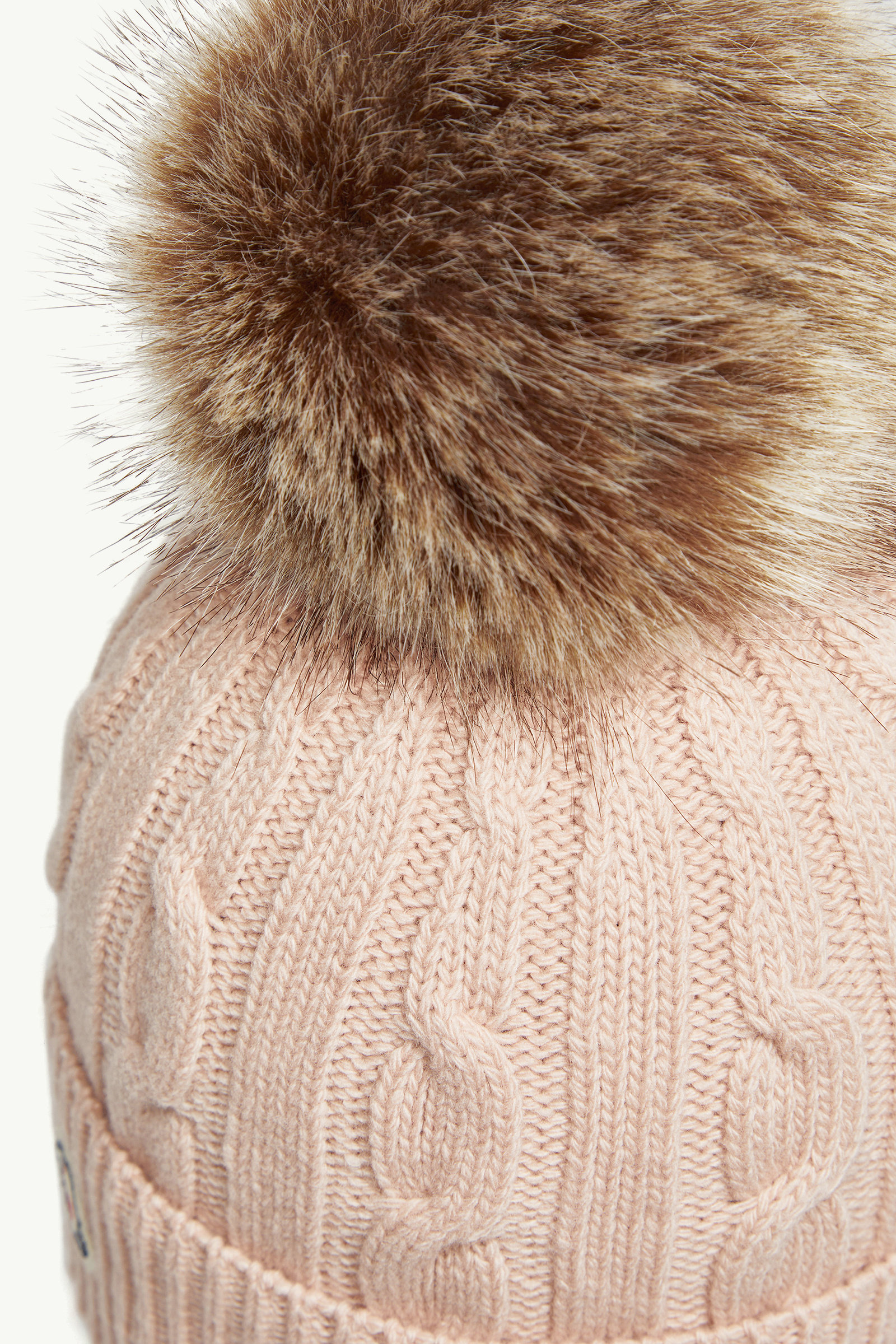 Bonnet en laine et cachemire avec pompon en matière synthétique Femmes Rose Moncler 4