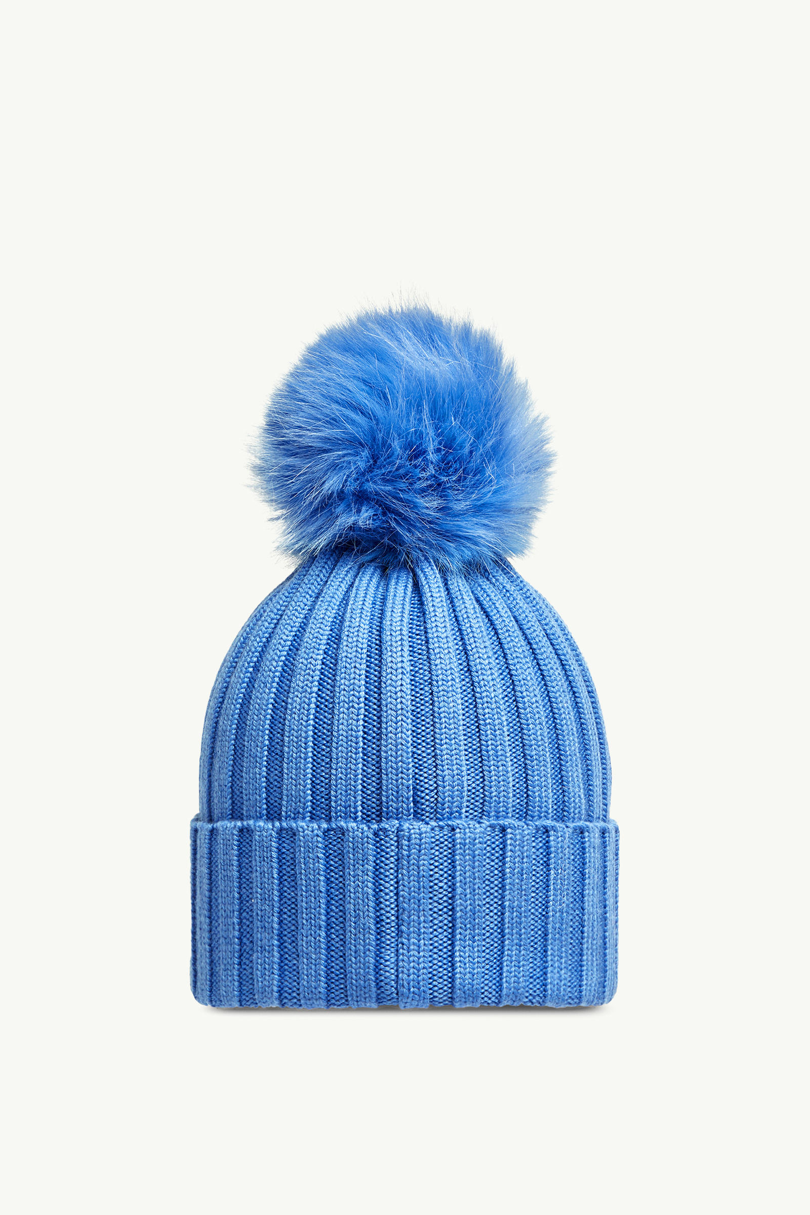 Mütze aus Wolle mit Bommel Damen Hellblau Moncler 3