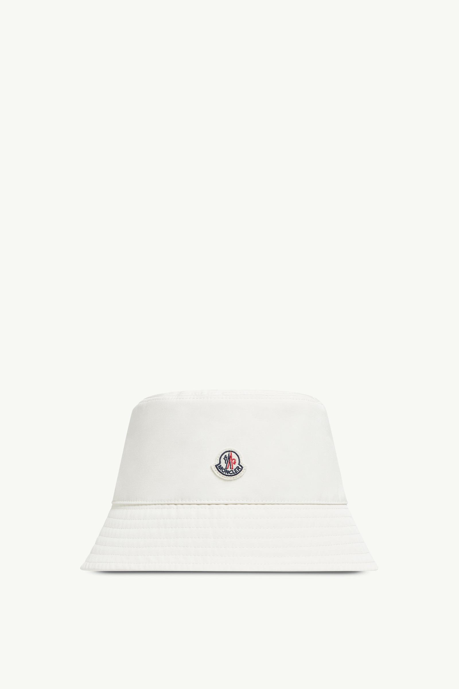 MONCLER バケットハット ホワイト cotton-blend-bucket-hat-women-
