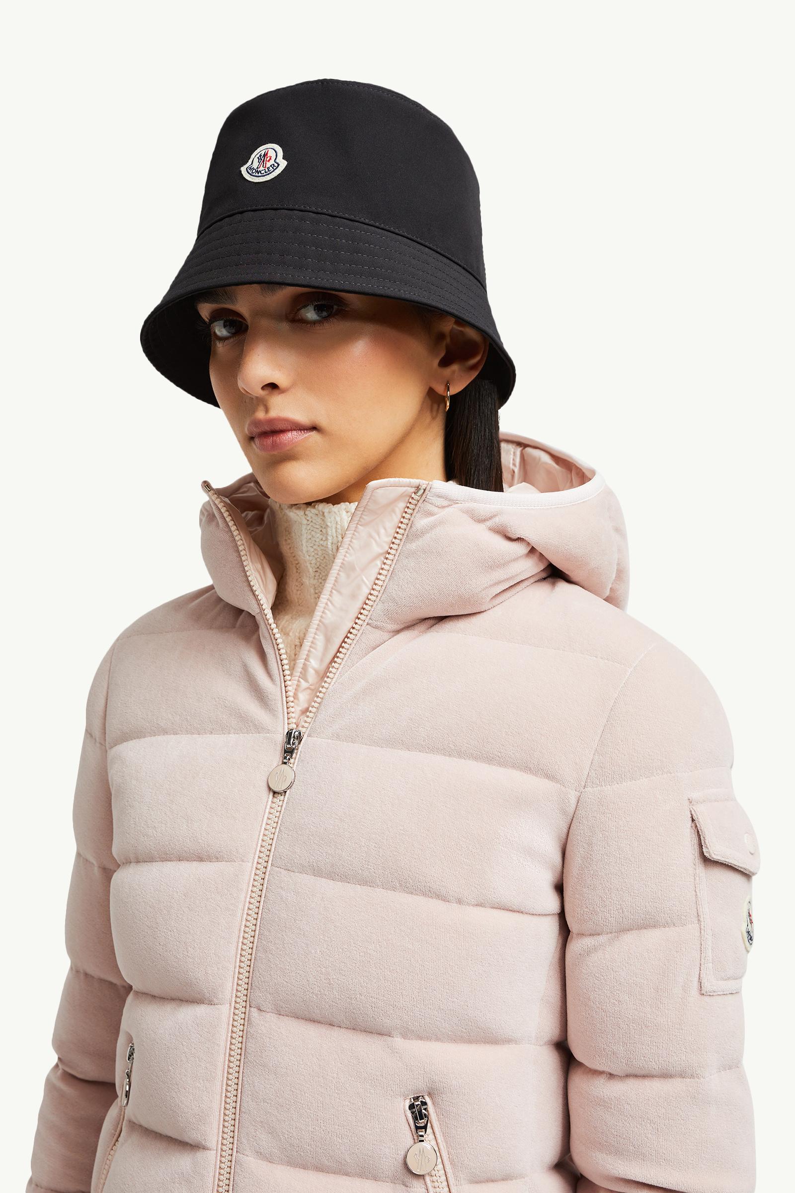 Cotton Blend Bucket Hat Women Black Moncler 1