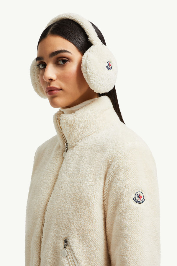 Padded Teddy Ear Muffs Women White Moncler 1
