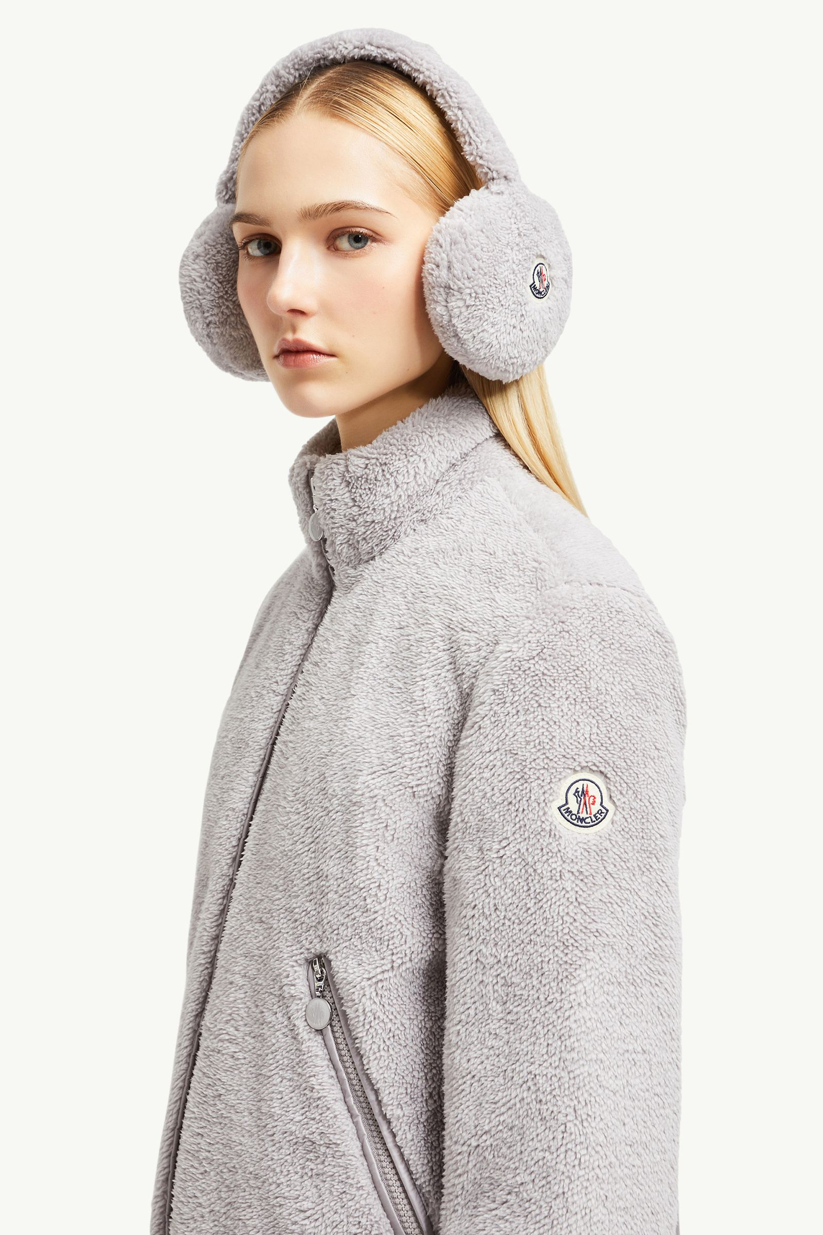 Orejeras efecto peluche acolchado Mujer Gris Moncler 1
