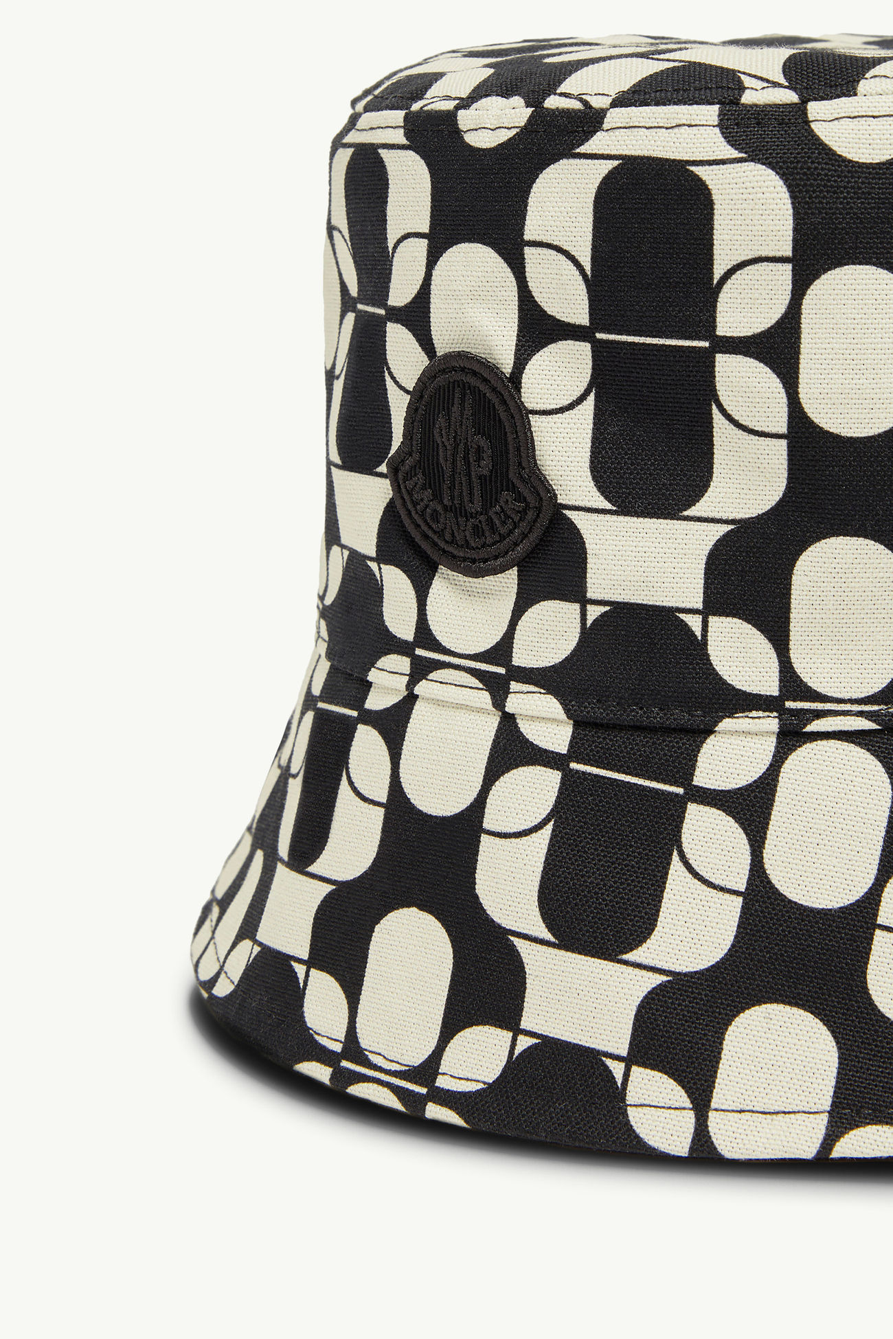 Reversible Cotton Canvas Bucket Hat Women Black & White Moncler 2