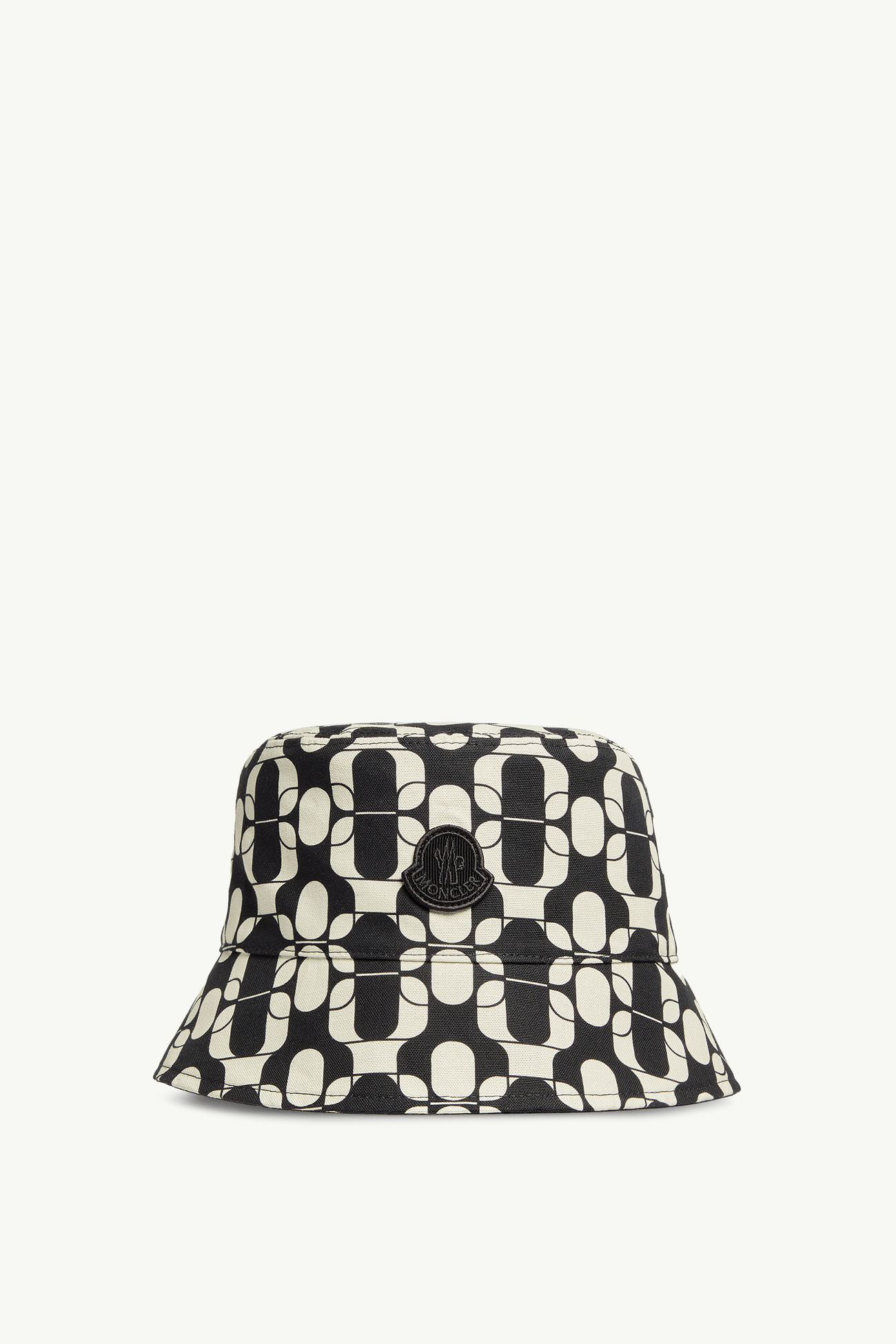 Reversible Cotton Canvas Bucket Hat Women Black & White Moncler 0