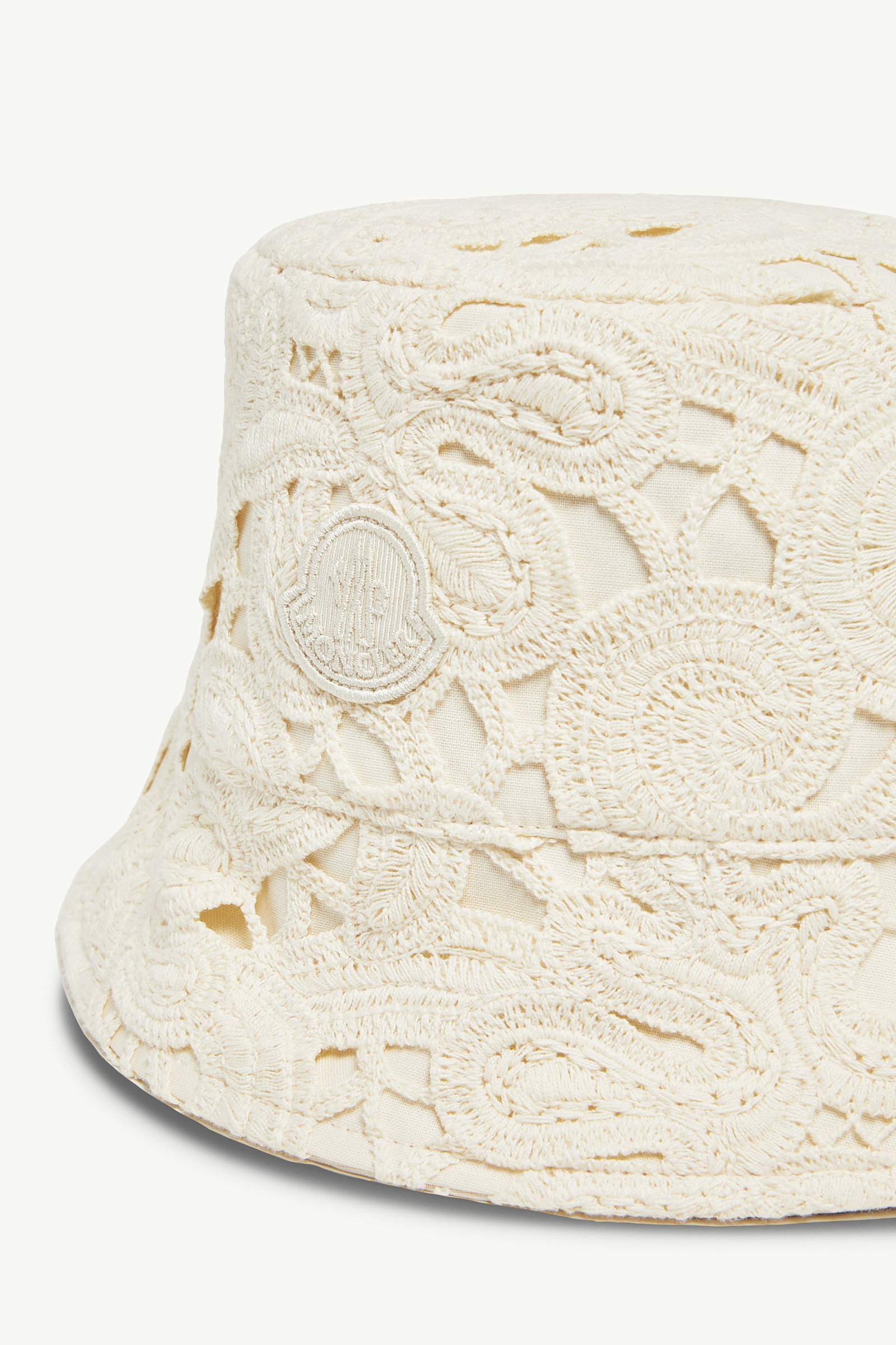 Macramé Bucket Hat Women White Ivory Moncler 2