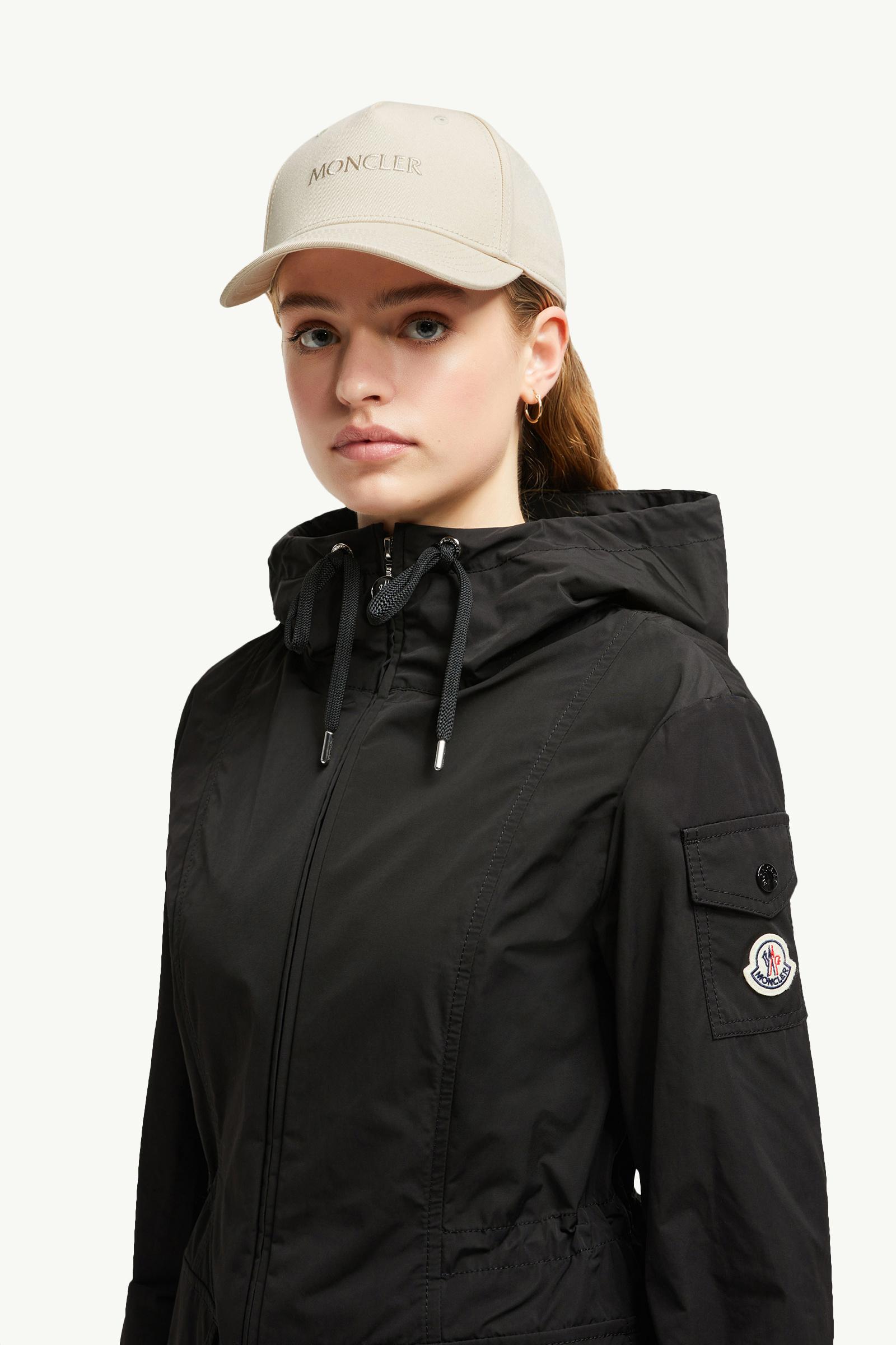 Embroidered Logo Gabardine Baseball Cap Women White Moncler 1