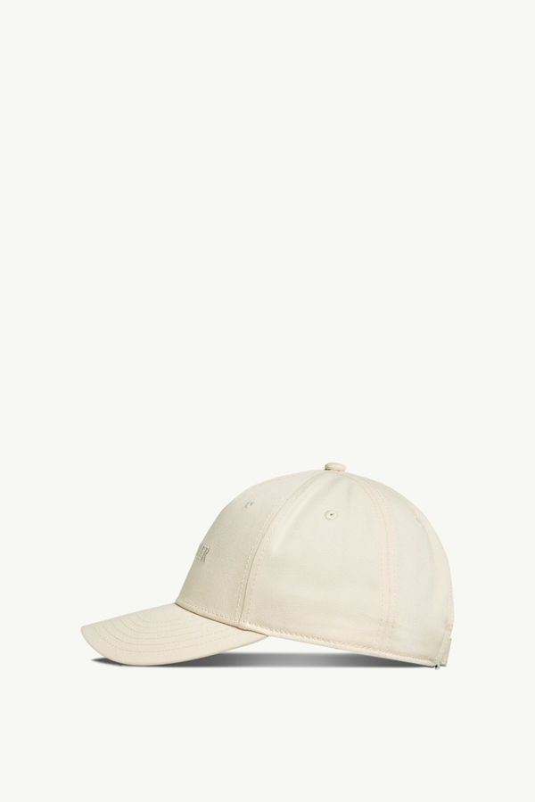 Embroidered Logo Gabardine Baseball Cap Women White Moncler 2