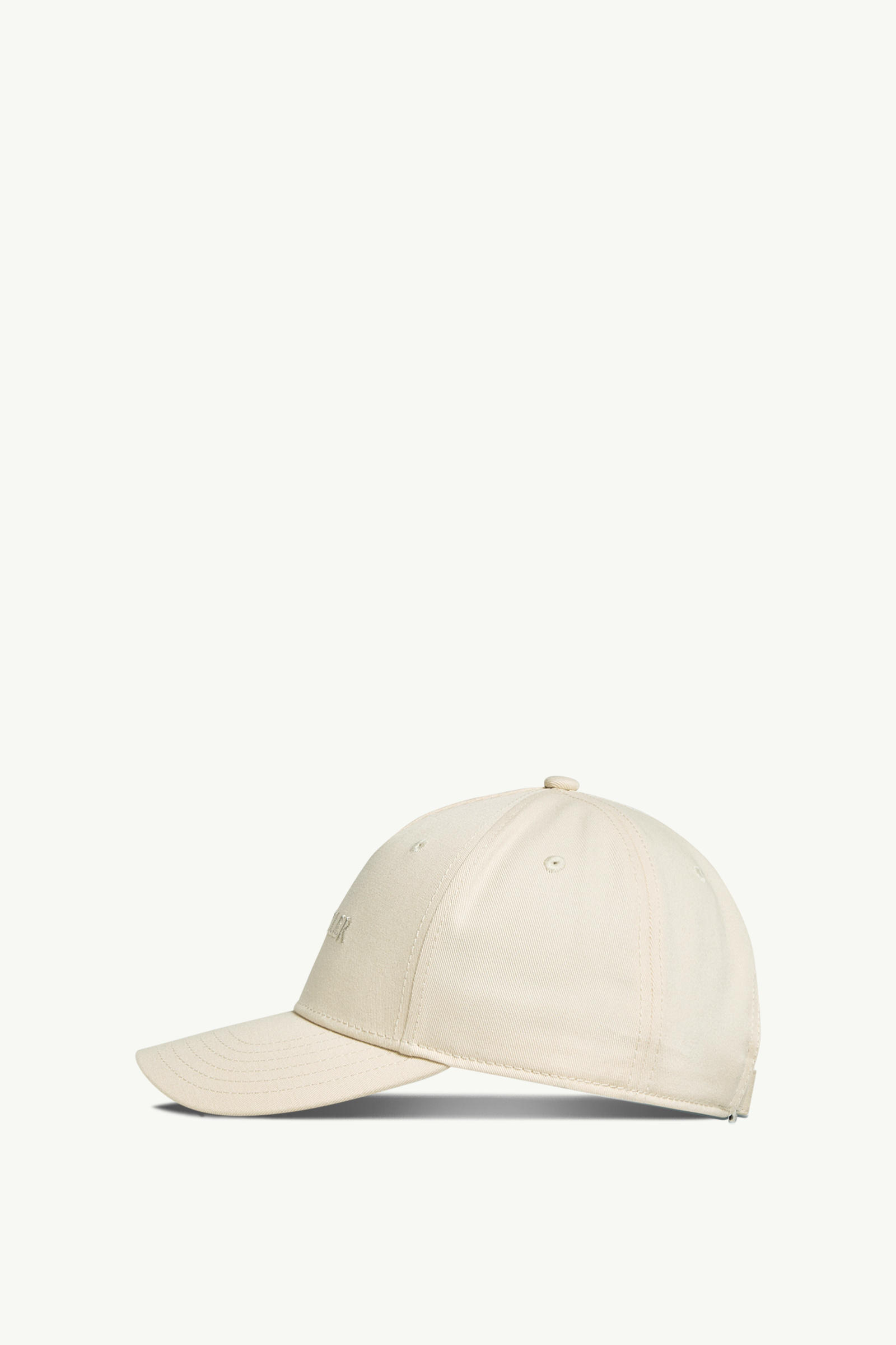 Embroidered Logo Gabardine Baseball Cap Women White Moncler 2