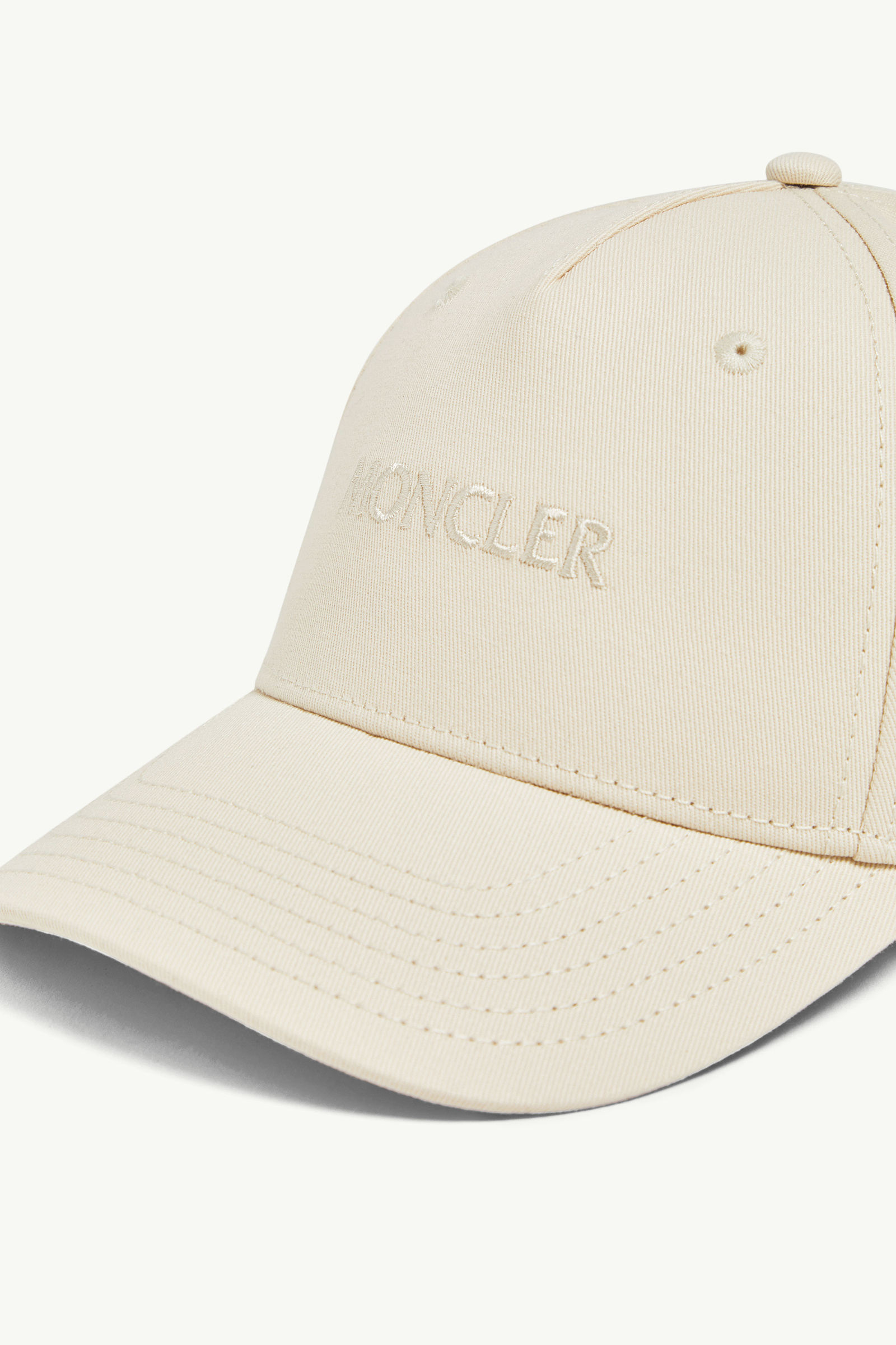 Embroidered Logo Gabardine Baseball Cap Women White Moncler 4