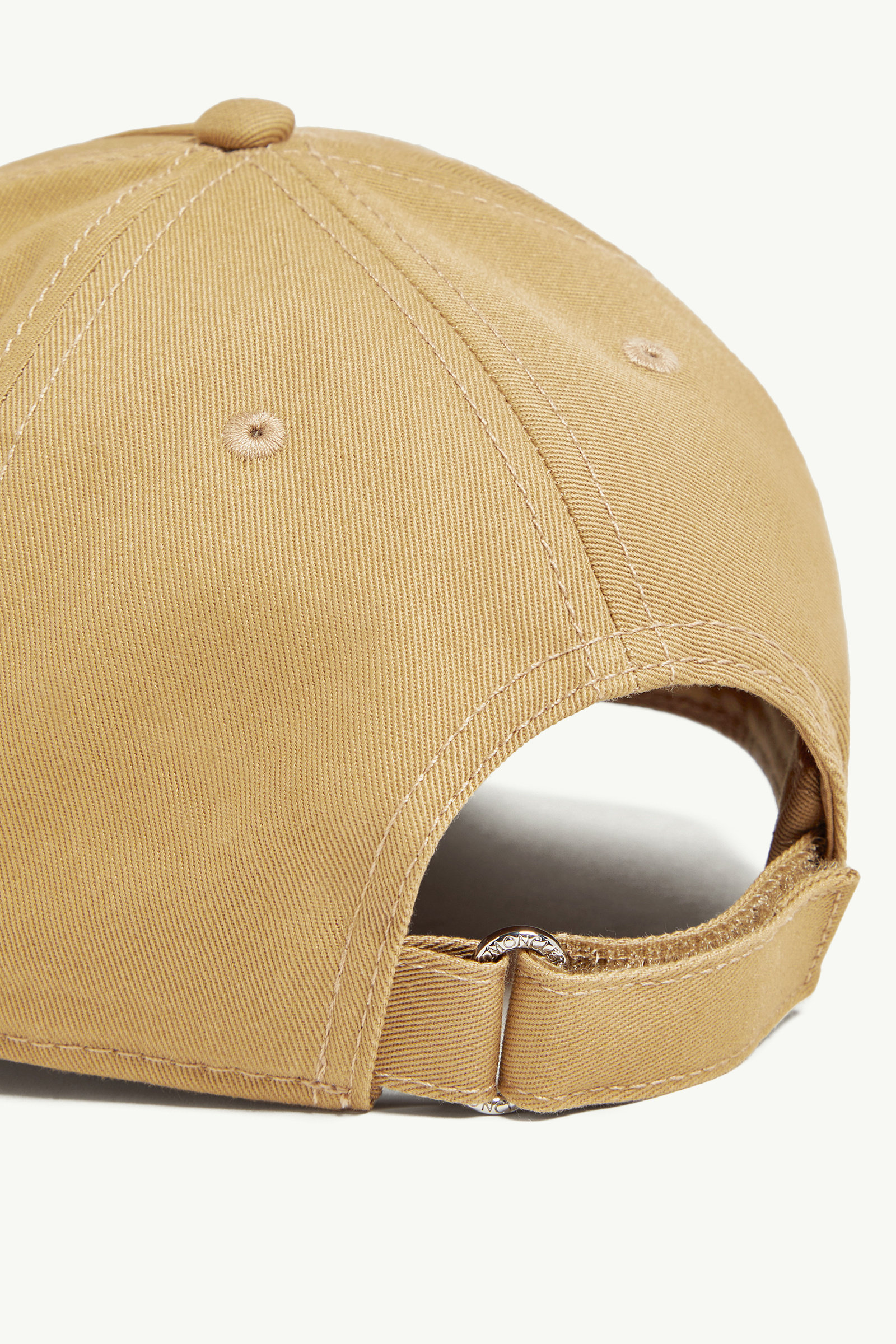 Embroidered Logo Gabardine Baseball Cap Women Beige Moncler 3