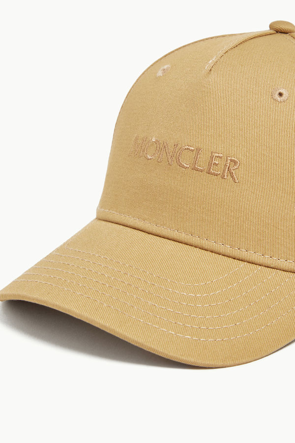 Cappello da baseball in gabardine con logo ricamato Donna Beige Moncler 4