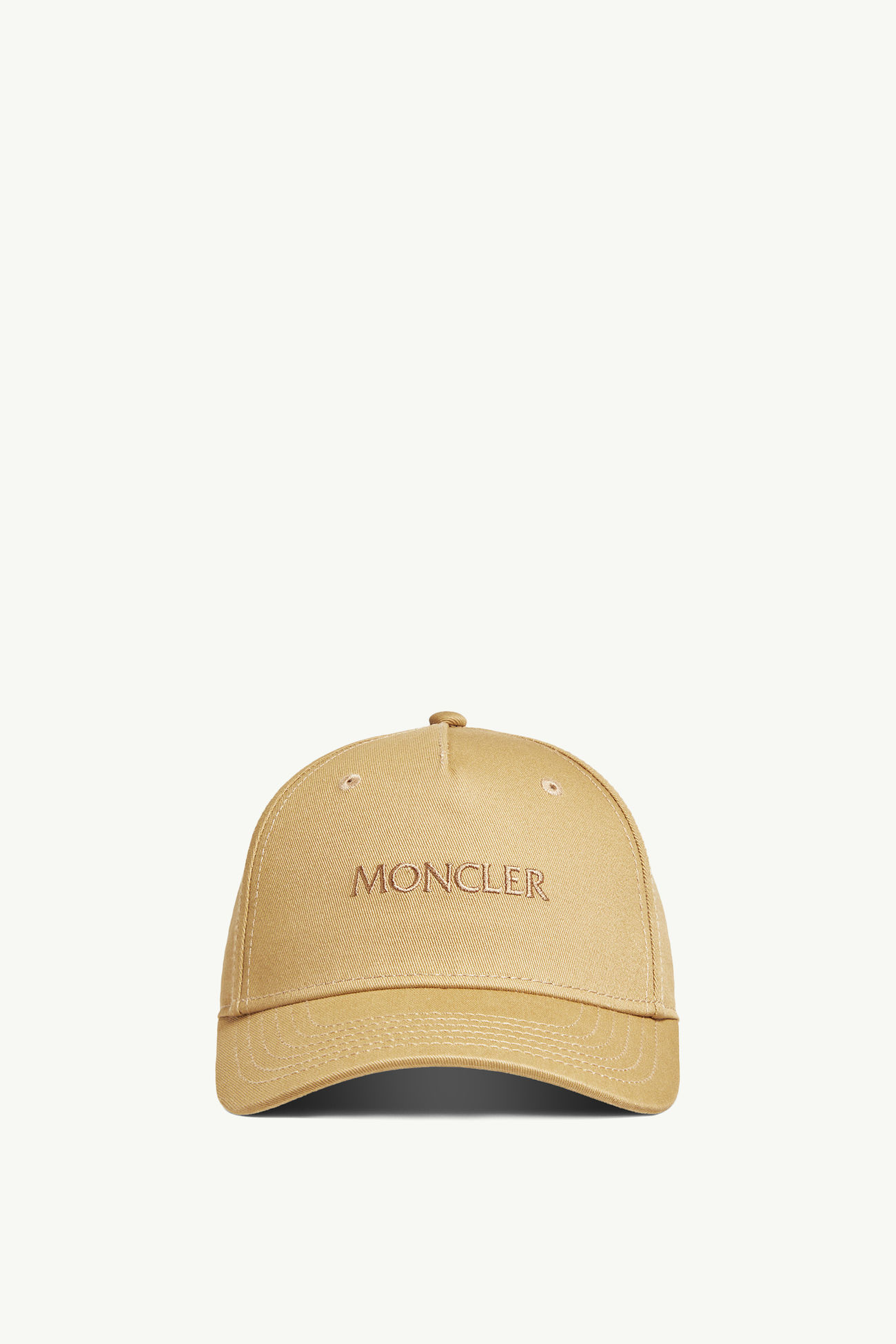 로고 자수 개버딘 야구 캡 모자 여성 베이지 Moncler 0