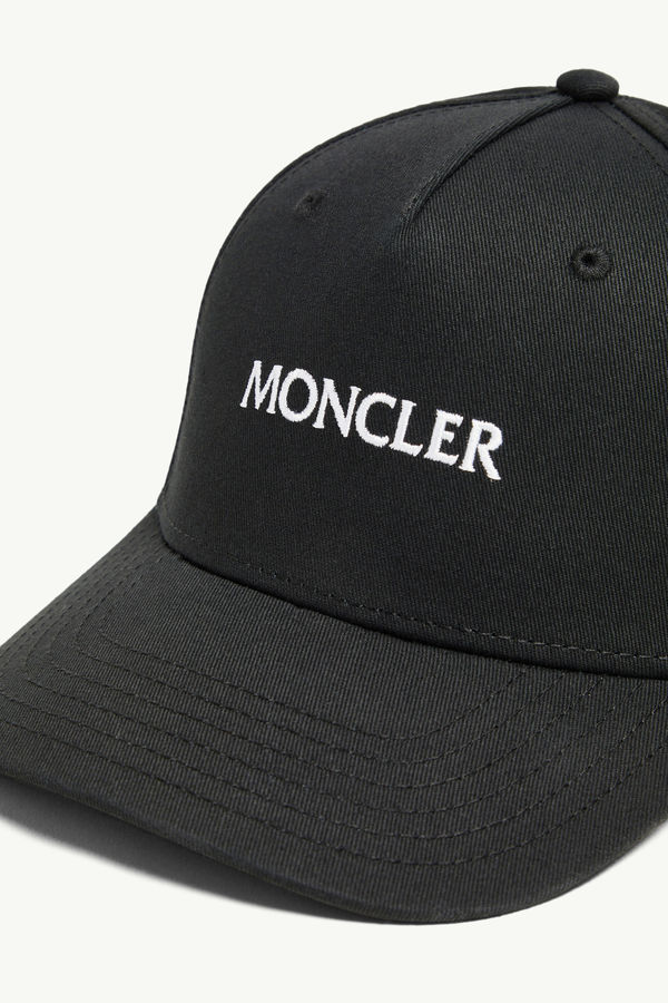 Embroidered Logo Gabardine Baseball Cap Women Black Moncler 4
