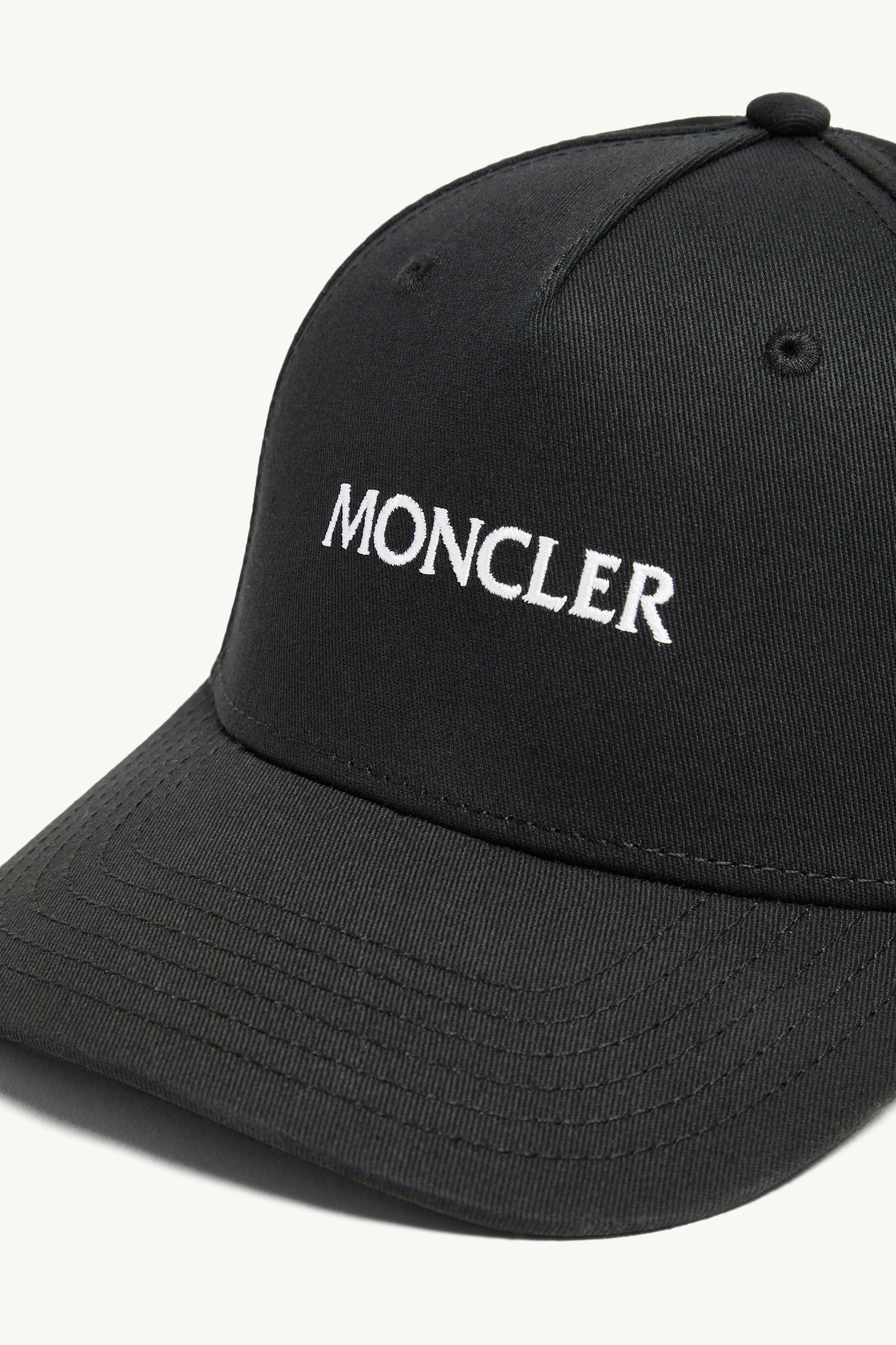 Embroidered Logo Gabardine Baseball Cap Women Black Moncler 4