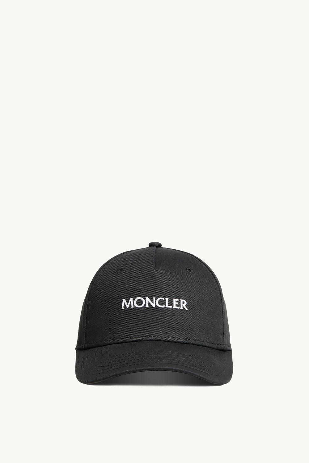Embroidered Logo Gabardine Baseball Cap Women Black Moncler 0