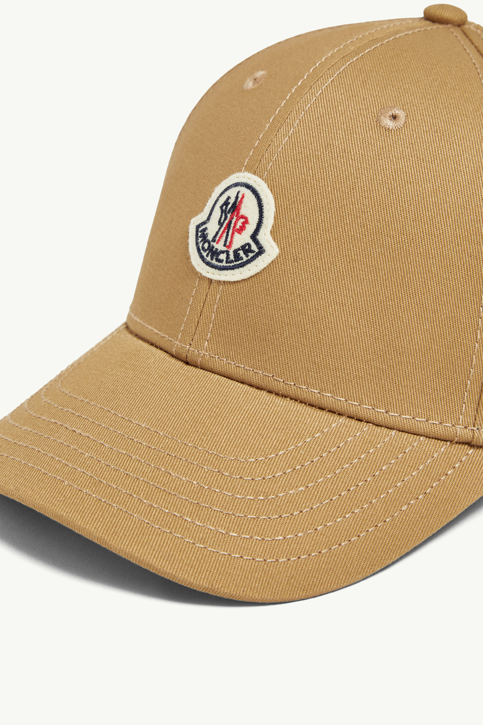 Gabardine Baseball Cap Women Camel Beige Moncler 4