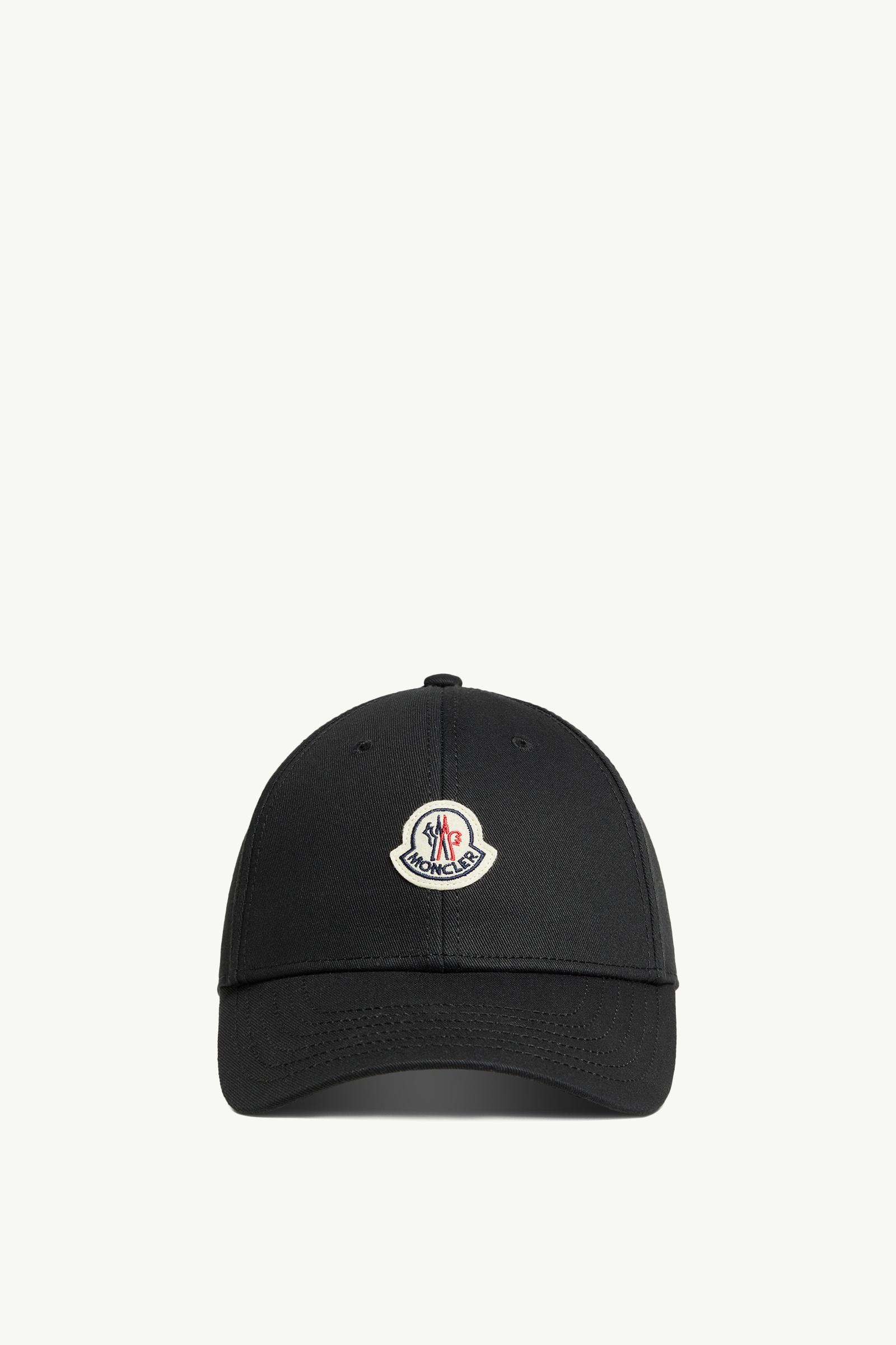 MONCLER モンクレール キャップ ブラック ホワイトパッチ MONCLER 