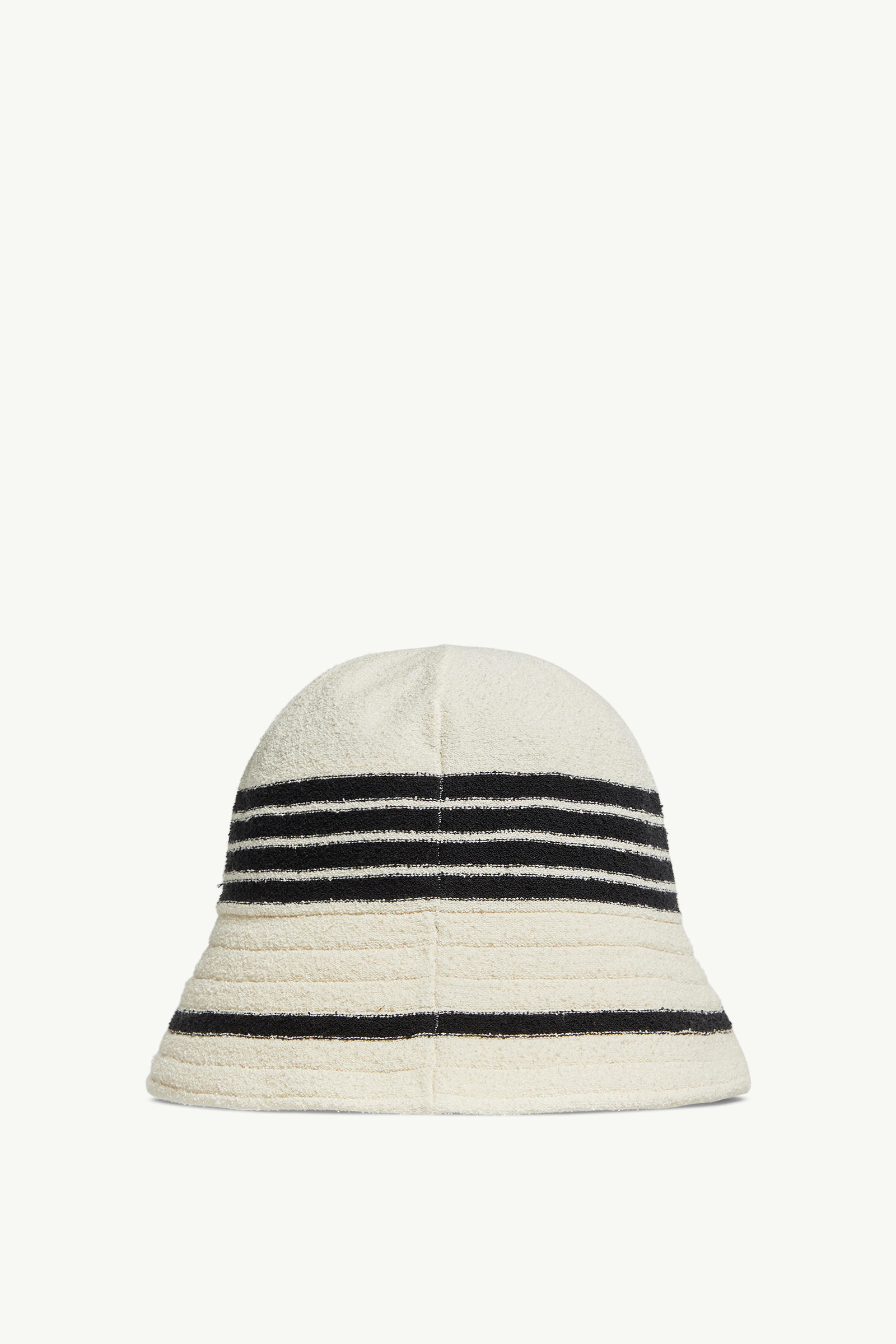 Striped Terry Cloth Bucket Hat Women Black & White Moncler 3