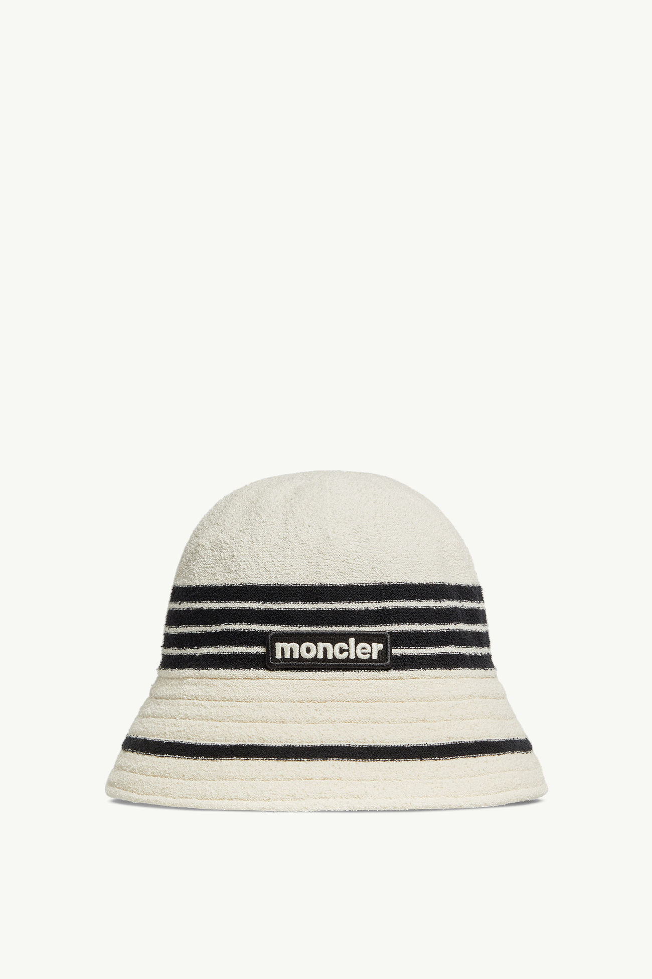Striped Terry Cloth Bucket Hat Women Black & White Moncler 0