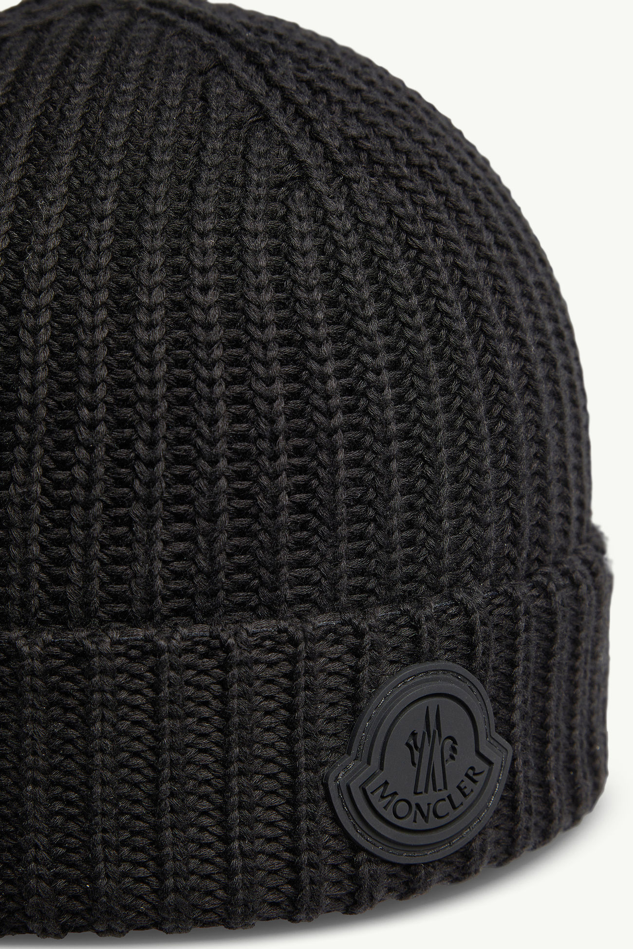 Beanie aus Baumwolle Damen Schwarz Moncler 2