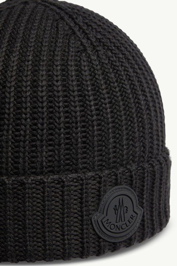 Cotton Beanie Women Black Moncler 2