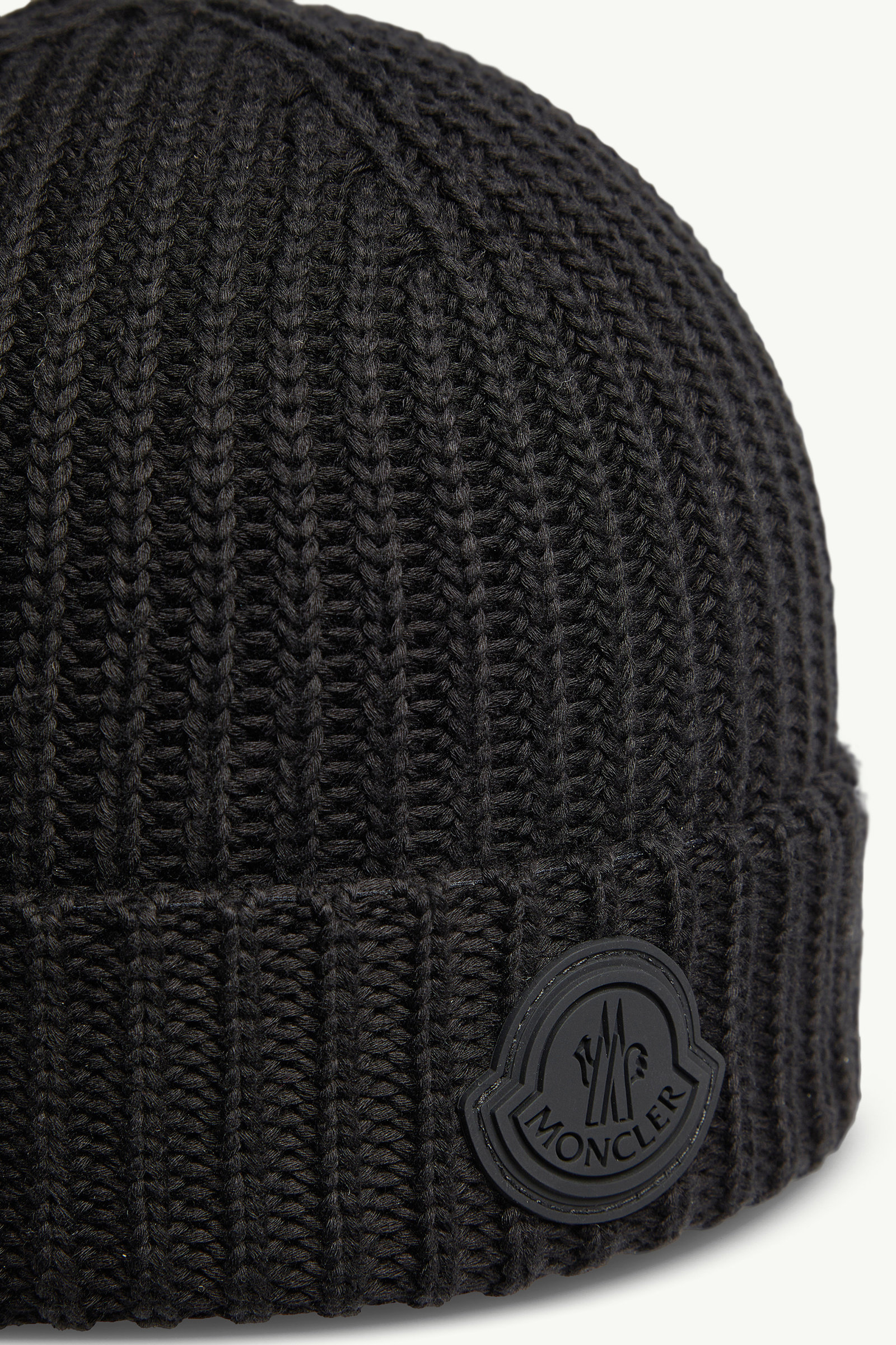 Cotton Beanie Women Black Moncler 2
