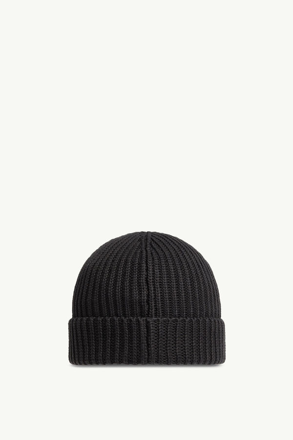 Cotton Beanie Women Black Moncler 3