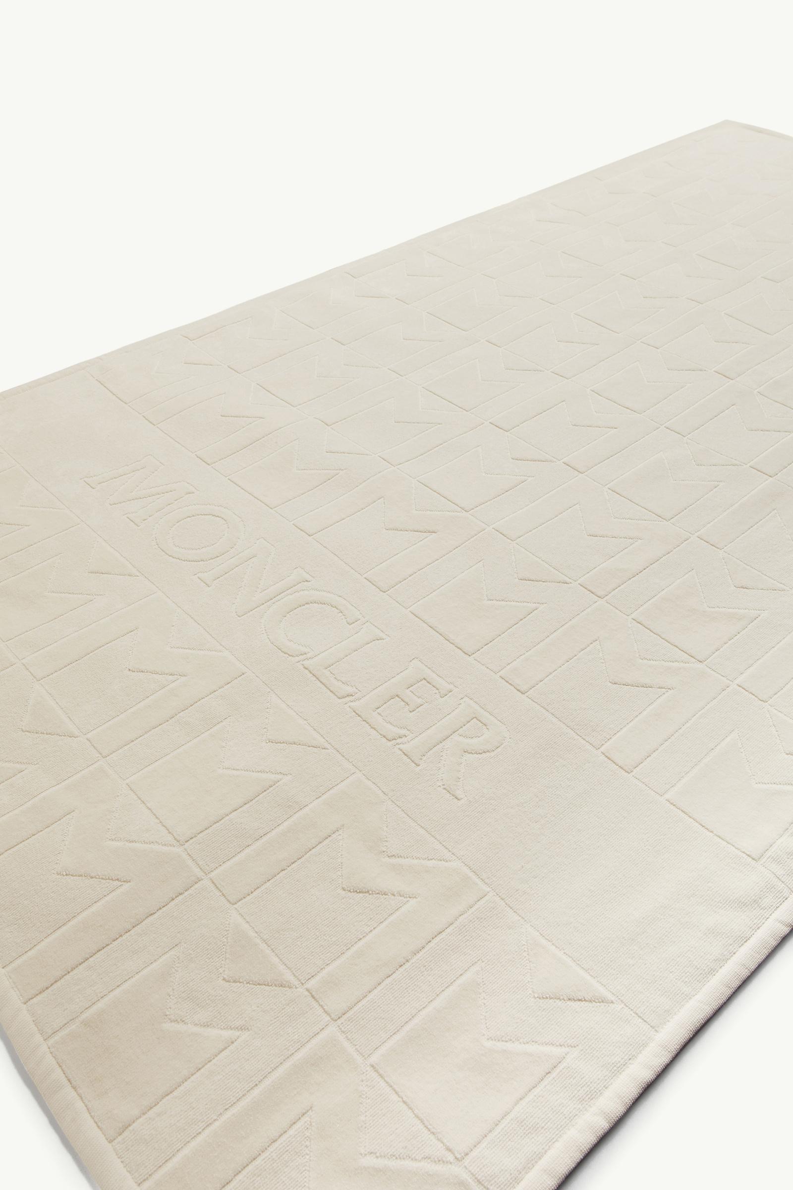 White Monogram Cotton Terry Cloth Beach Towel - Swimwear for