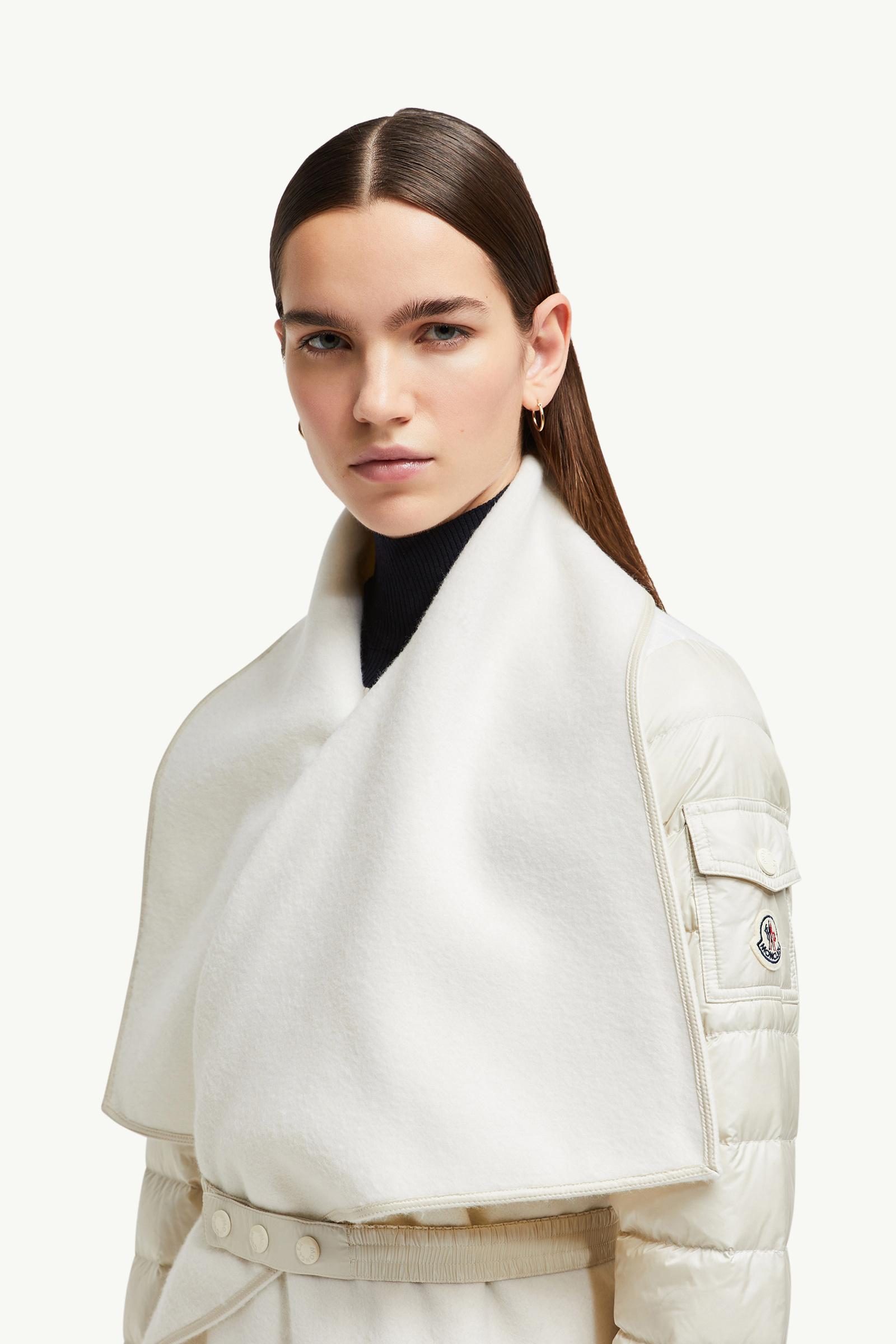 Padded Wool Felt Cape Women White Moncler 1