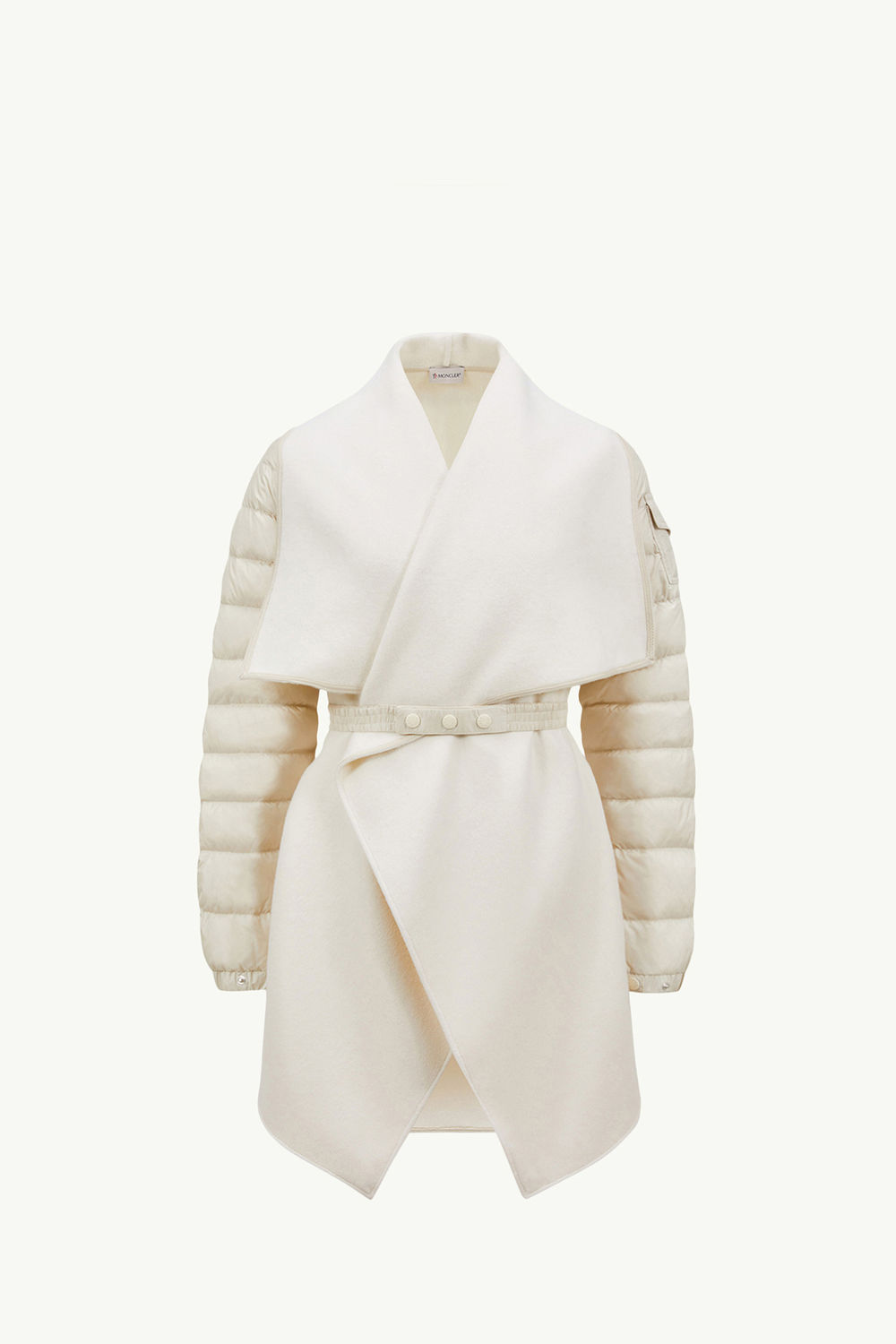Padded Wool Felt Cape Women White Moncler 2