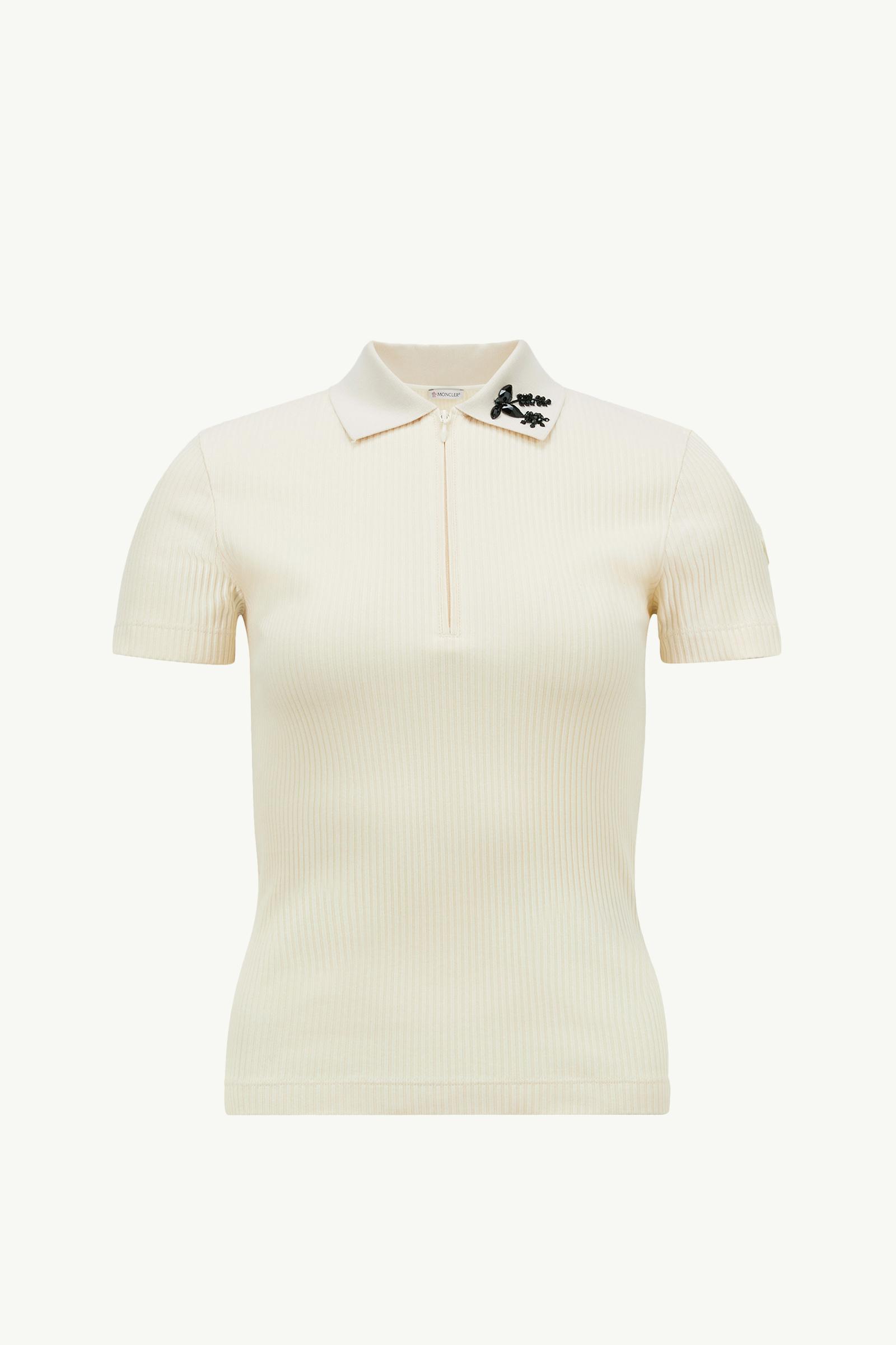 Polo de mezcla de algodón con cuentas aplicadas a mano_findInBoutique_image