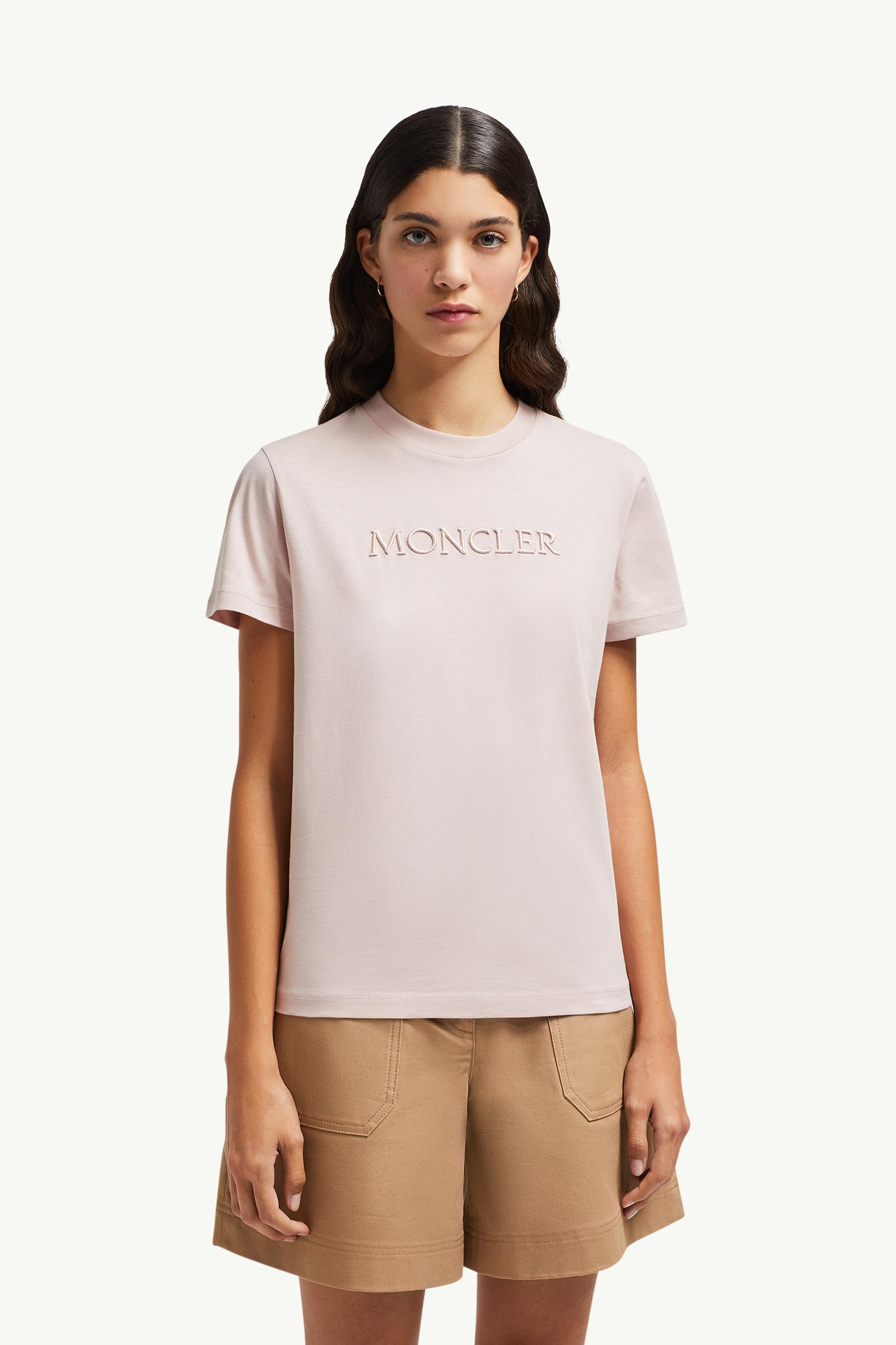 モンクレール　ピンク　レディースtシャツ ライトピンク Tシャツ : トップ＆Tシャツ 向けの レディース