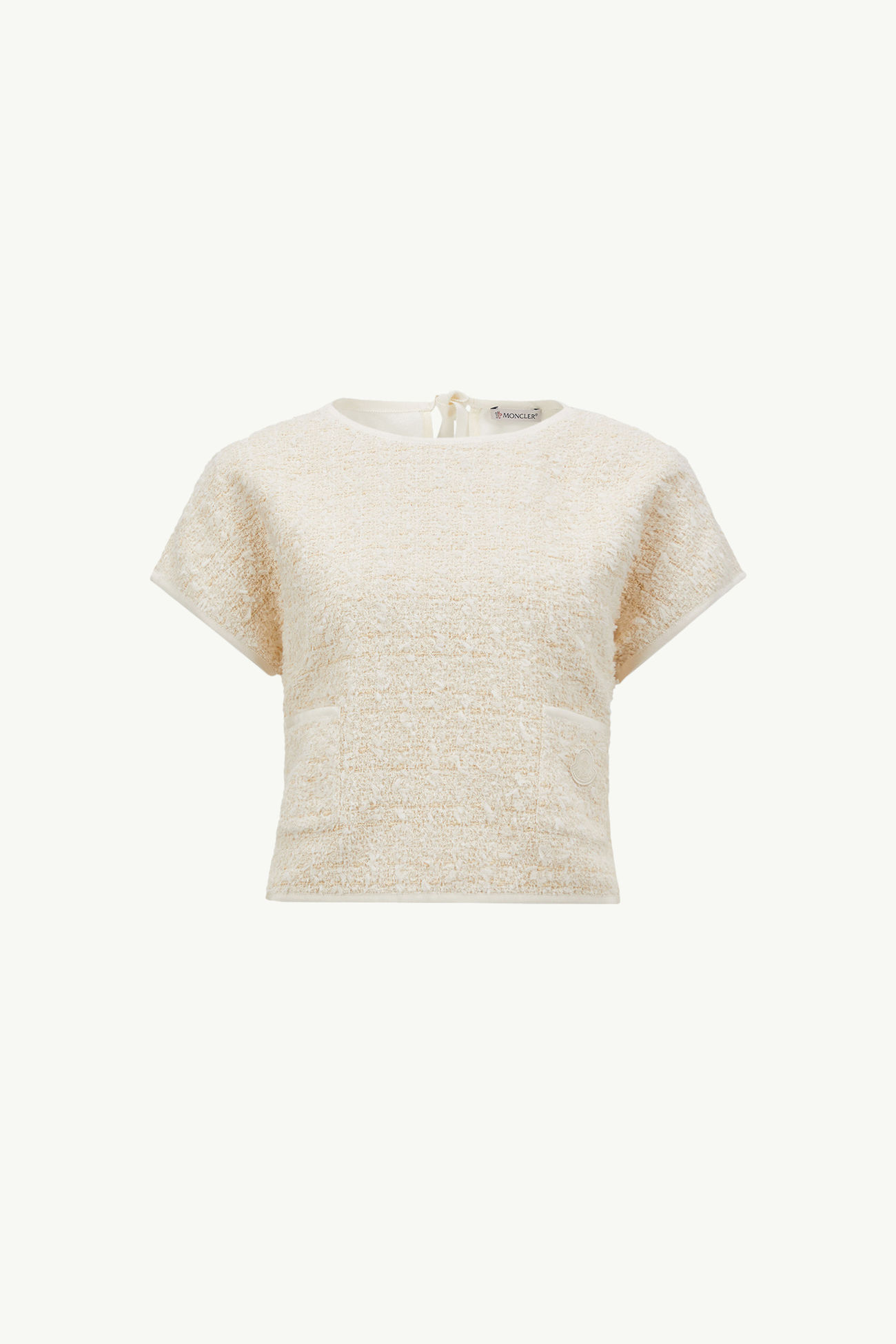 Top de seda y tweed Mujer Blanco Moncler 2
