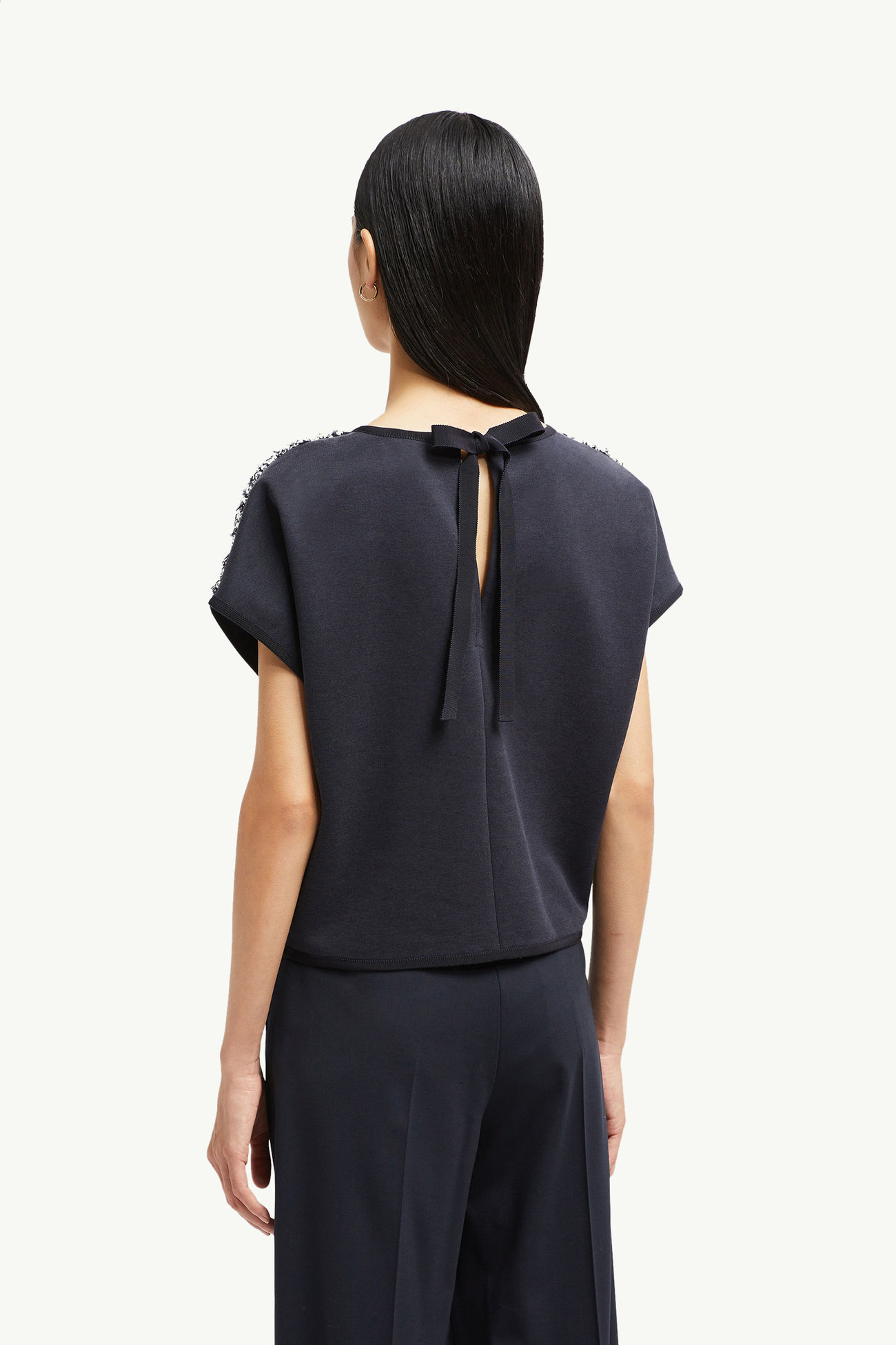 Top in seta e tweed Donna Blu & Bianco Moncler 4