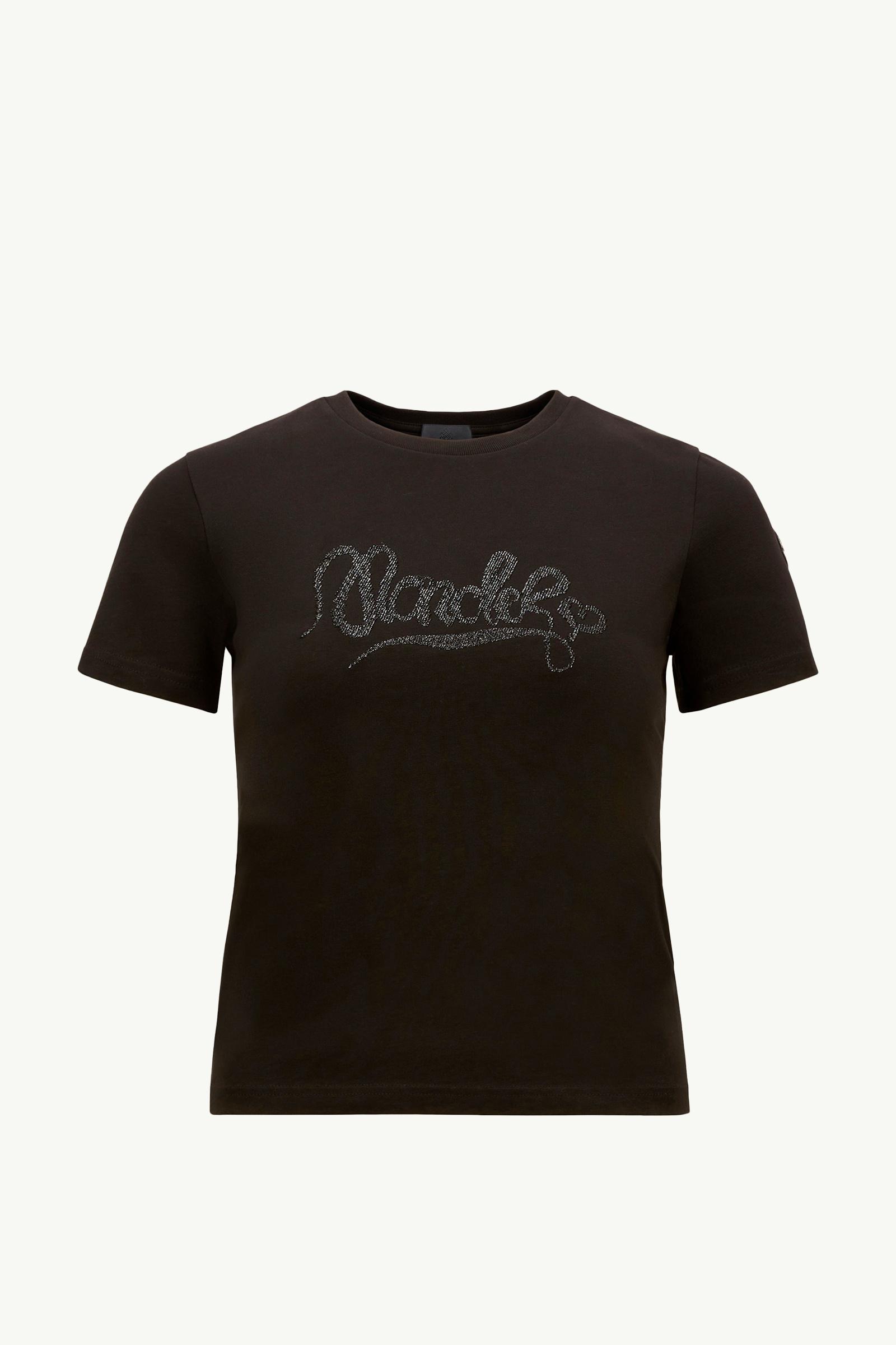 Embroidered Calligraphy Logo Cotton T-Shirt_findInBoutique_image