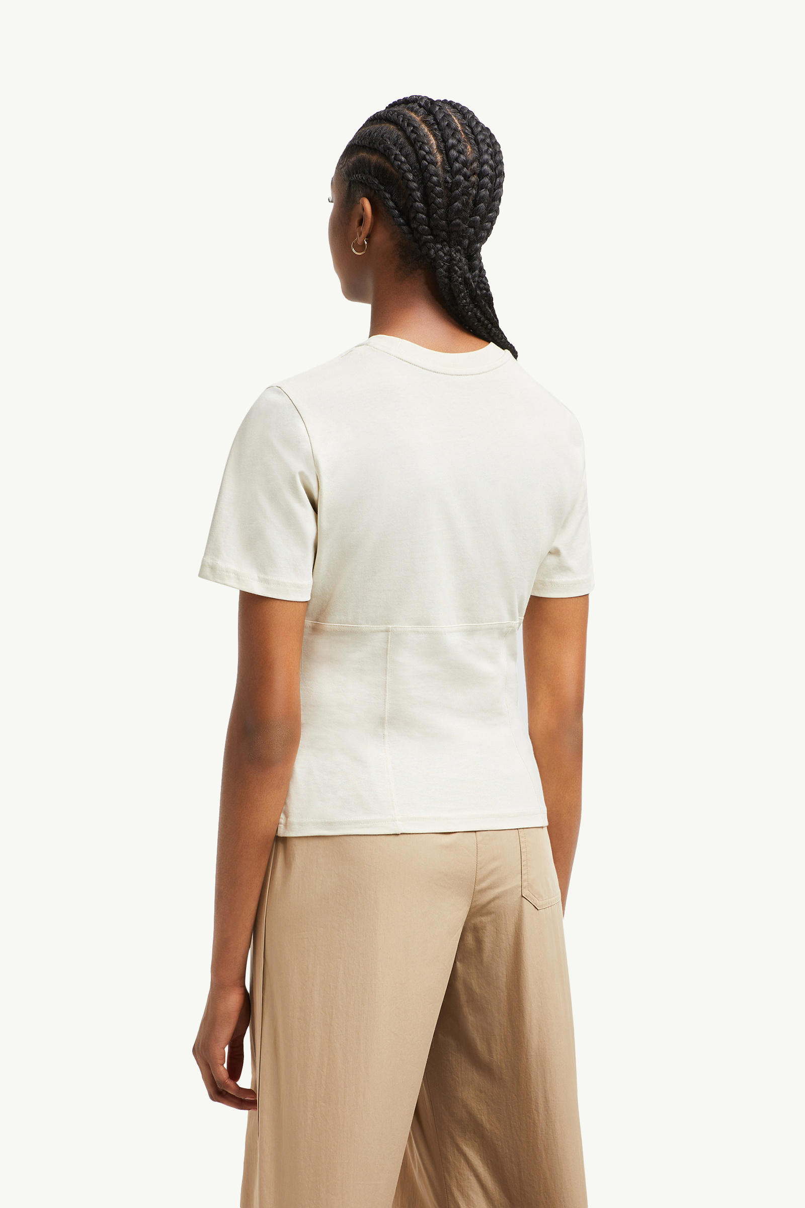 Hand-Beaded Cotton Top Women White Moncler 4