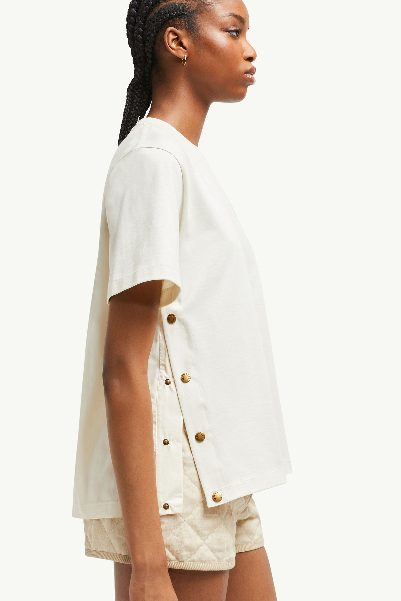 T-shirt in cotone con tasca Donna Bianco Moncler 5